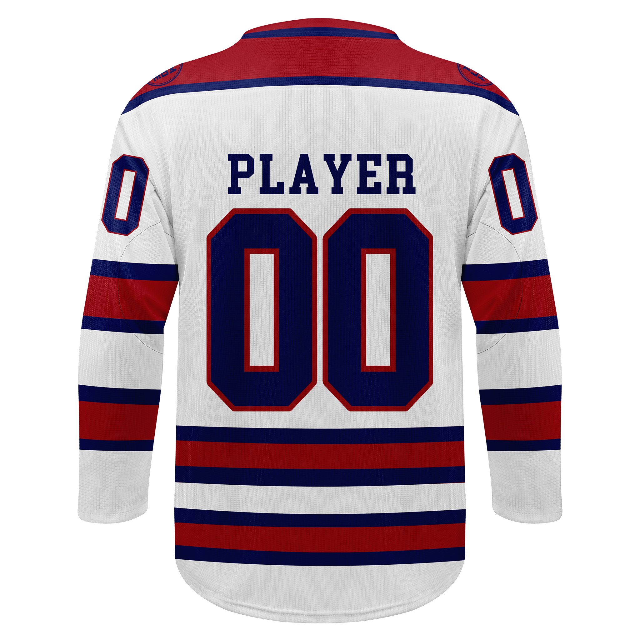 Custom Hockey Jersey Practice PS-202 WhiteNavyRed