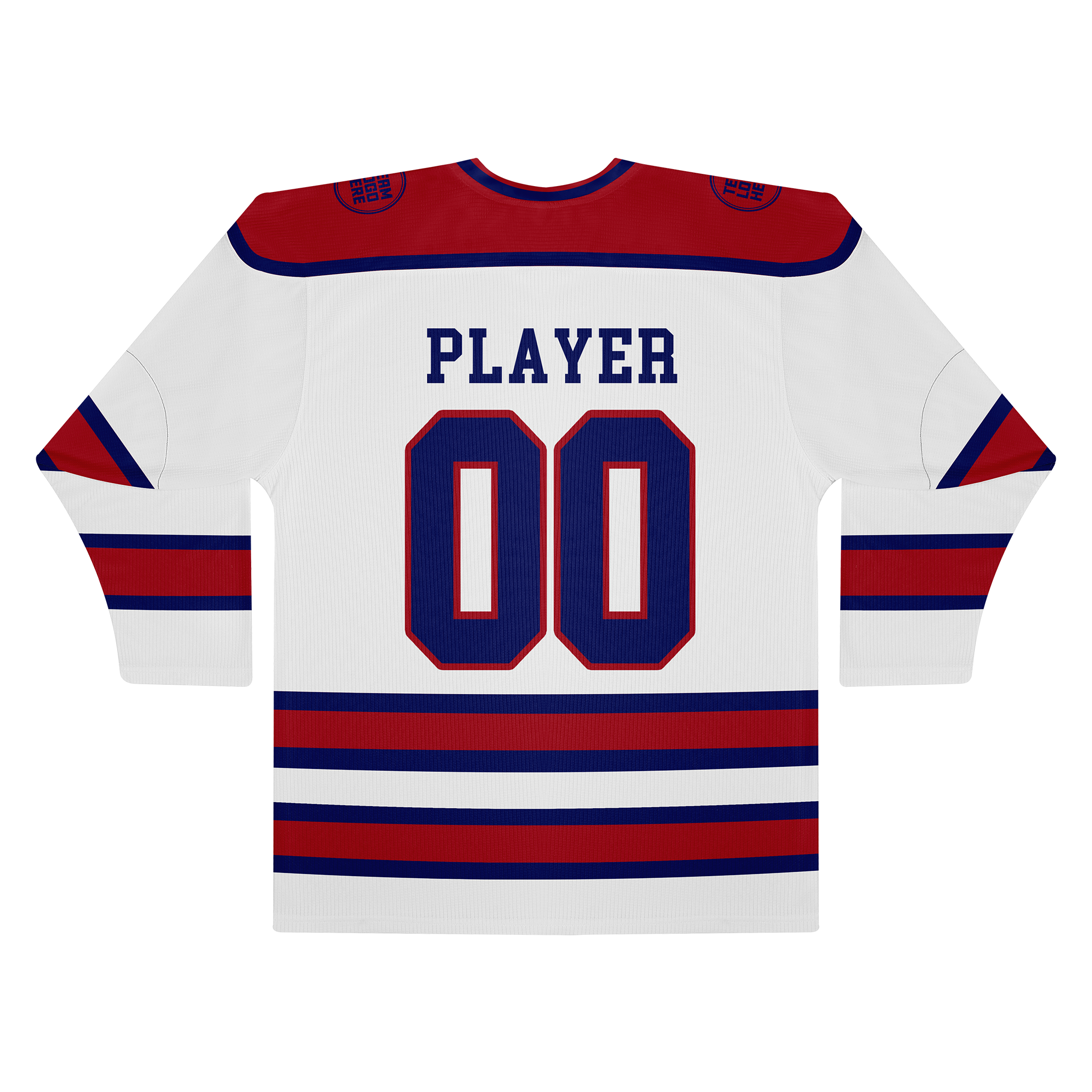 Custom Hockey Jersey Practice PS-202 WhiteNavyRed