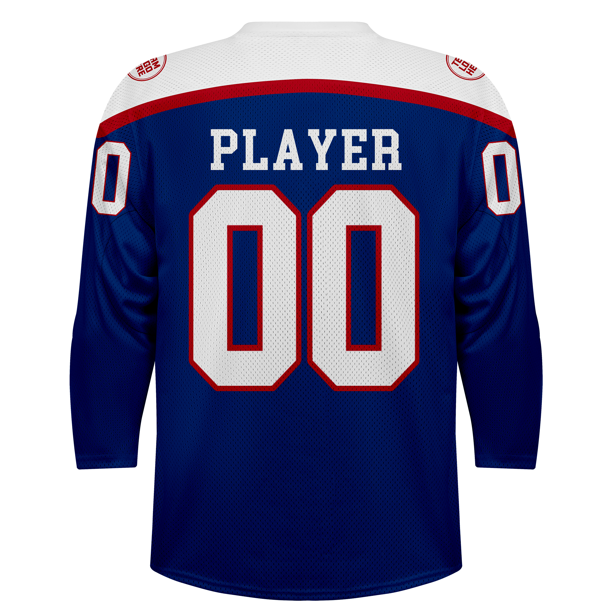 Custom Hockey Jersey Practice PS-301 BlueWhiteRed (Sample)