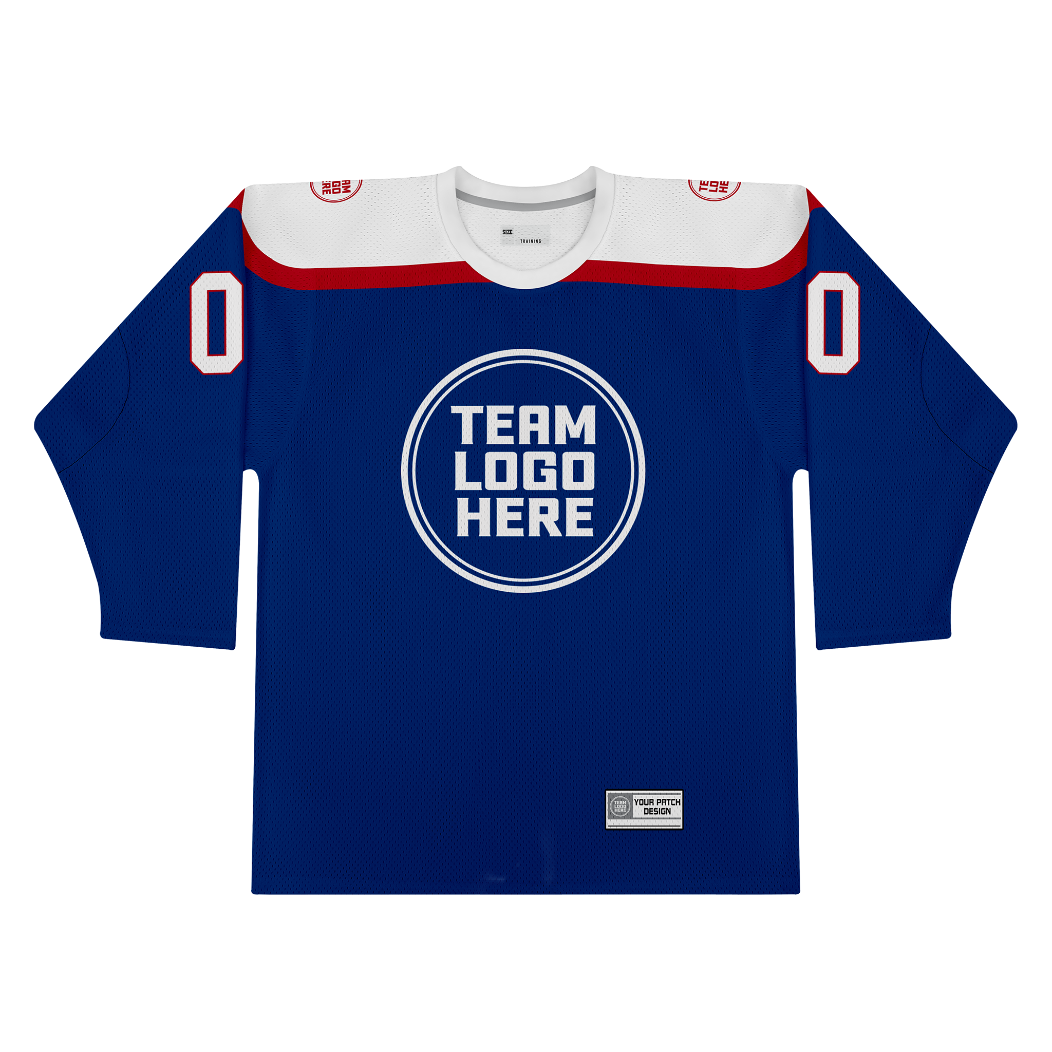 Custom Hockey Jersey Practice PS-301 BlueWhiteRed (Sample)