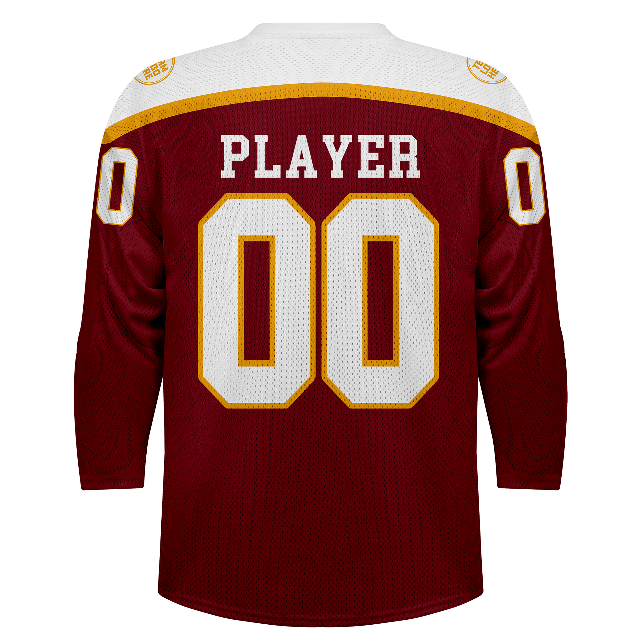 Custom Hockey Jersey Practice PS-301 RedWhiteGold (Sample)