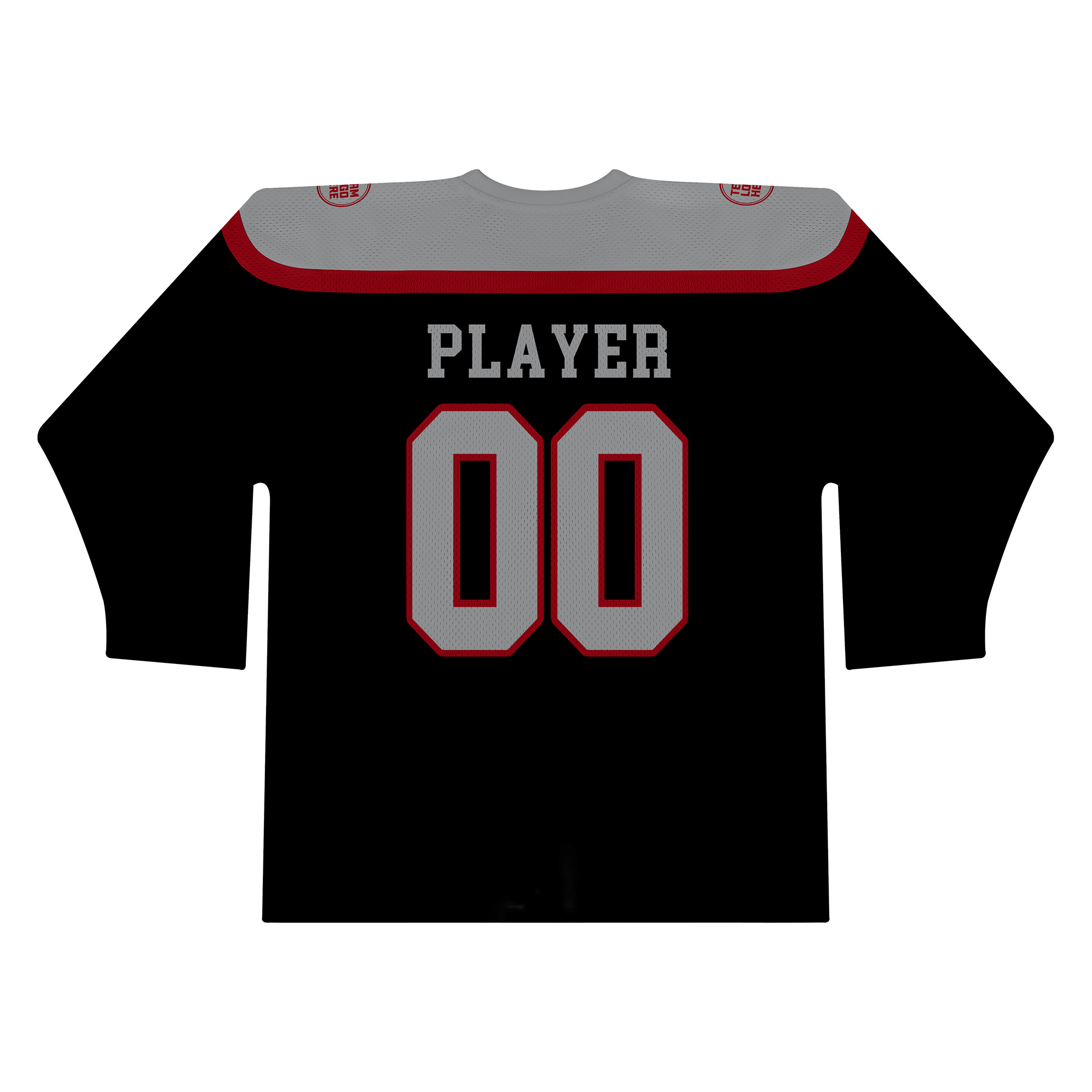 Custom Hockey Jersey Practice PS-301 BlackGrayRed (Sample)