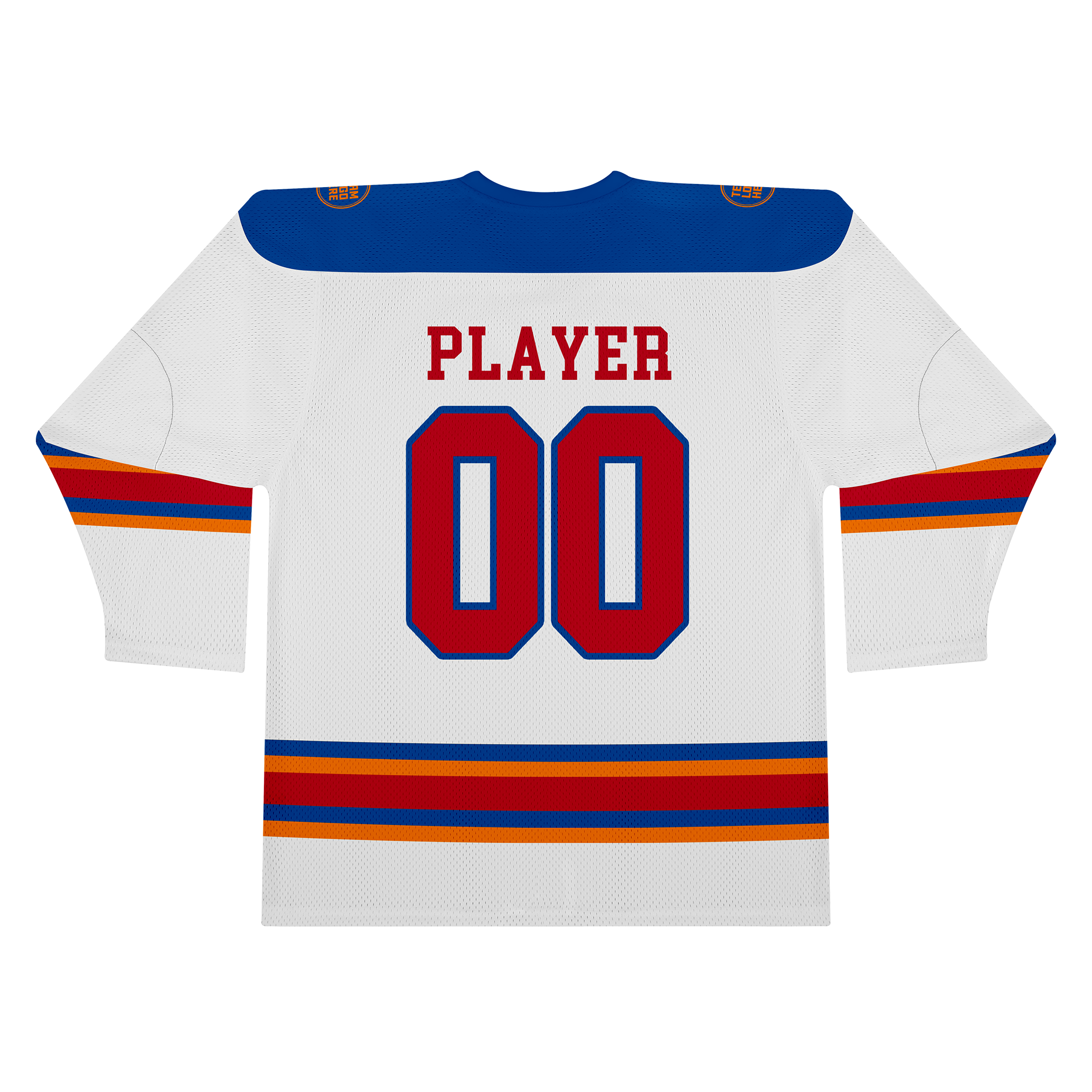 Custom Hockey Jersey Practice PS-302 WhiteRoyalOrangeRed