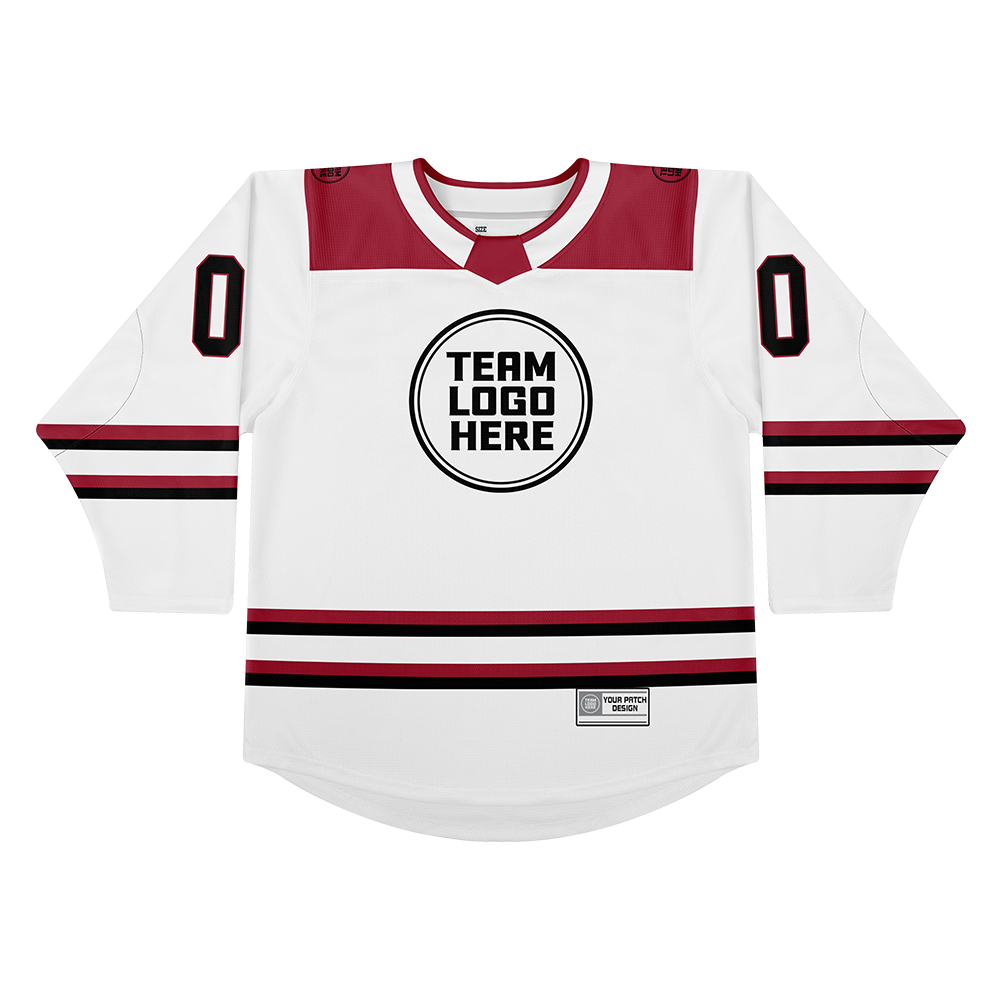 Custom Hockey Jersey Varsity Teamwear VT-101 WhiteRedBlack