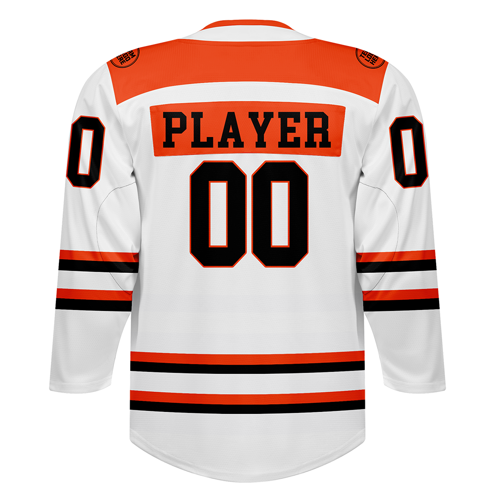 Custom Hockey Jersey Varsity Teamwear VT-101 WhiteOrangeBlack