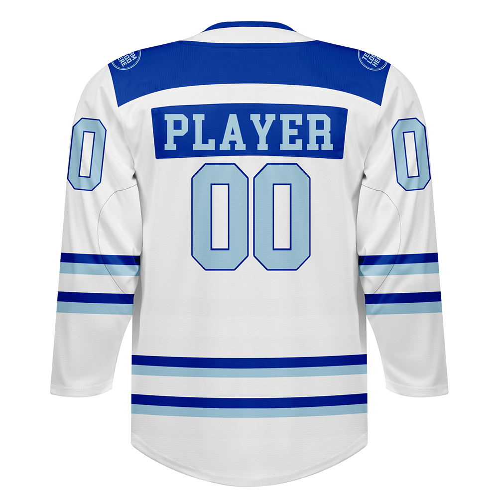 Custom Hockey Jersey Varsity Teamwear VT-101 WhiteBlueIce