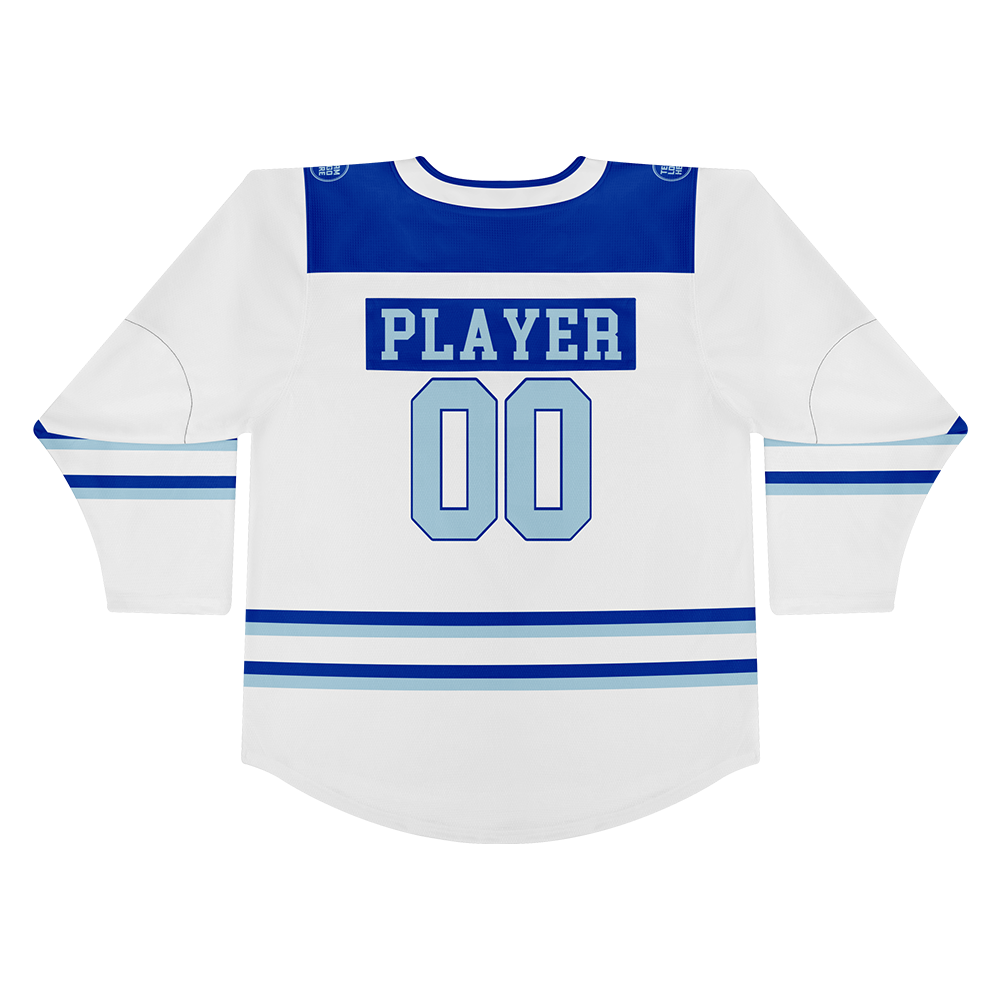 Custom Hockey Jersey Varsity Teamwear VT-101 WhiteBlueIce