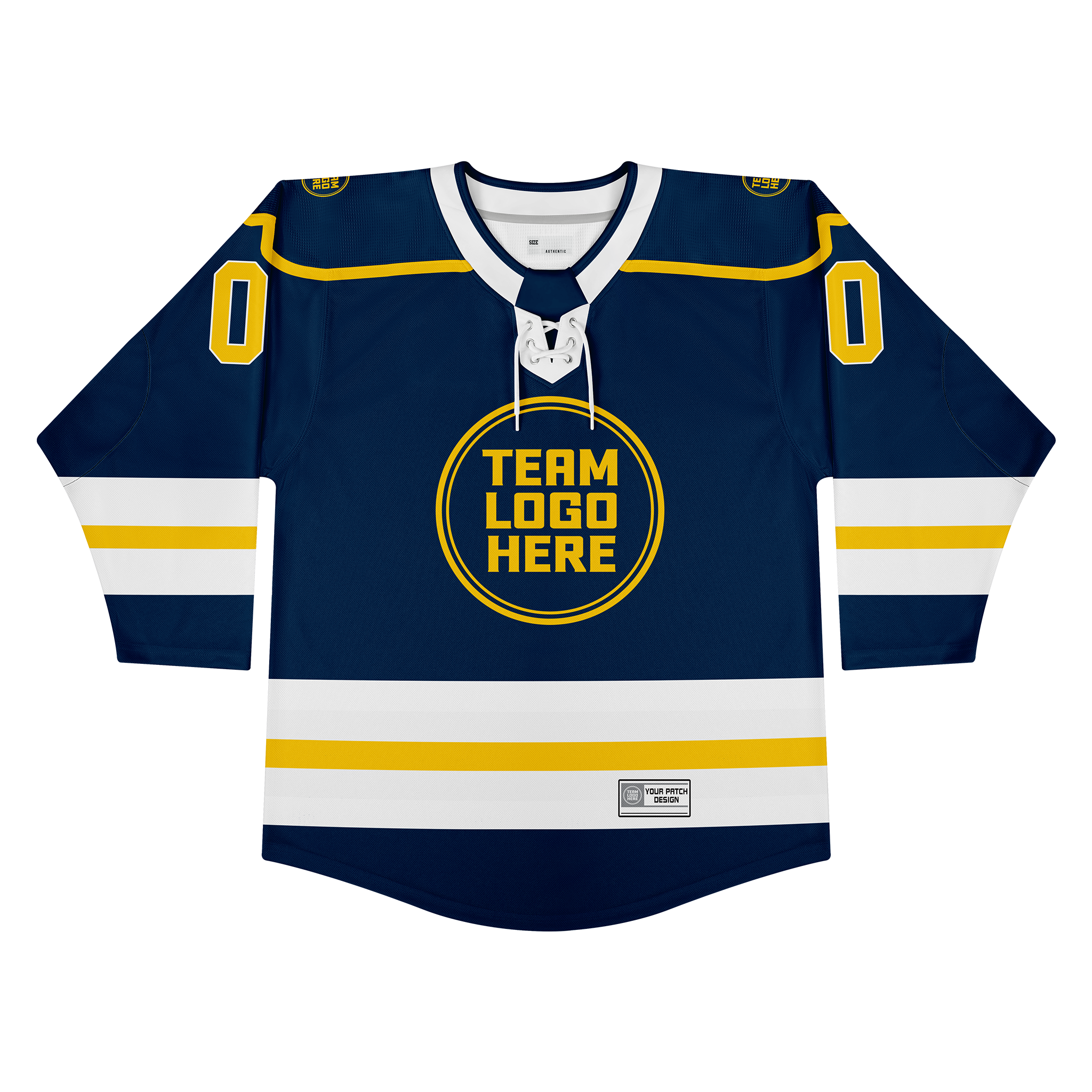 Custom Hockey Jersey Varsity Teamwear VT-202 NavyYellowWhite