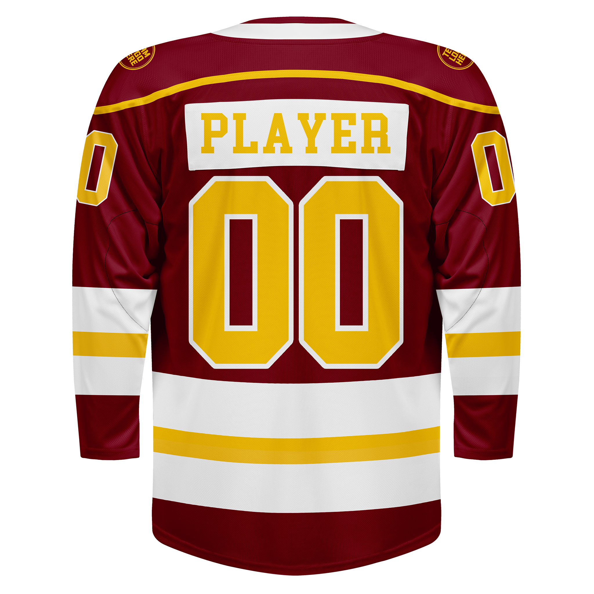 Custom Hockey Jersey Varsity Teamwear VT-202 MaroonGoldWhite
