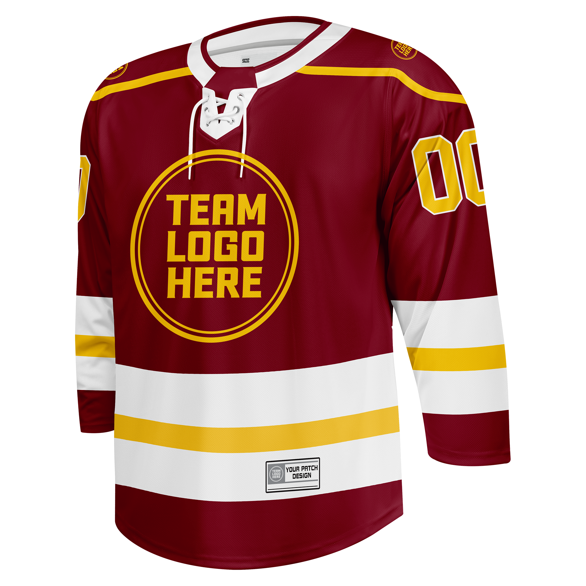 Custom Hockey Jersey Varsity Teamwear VT-202 MaroonGoldWhite