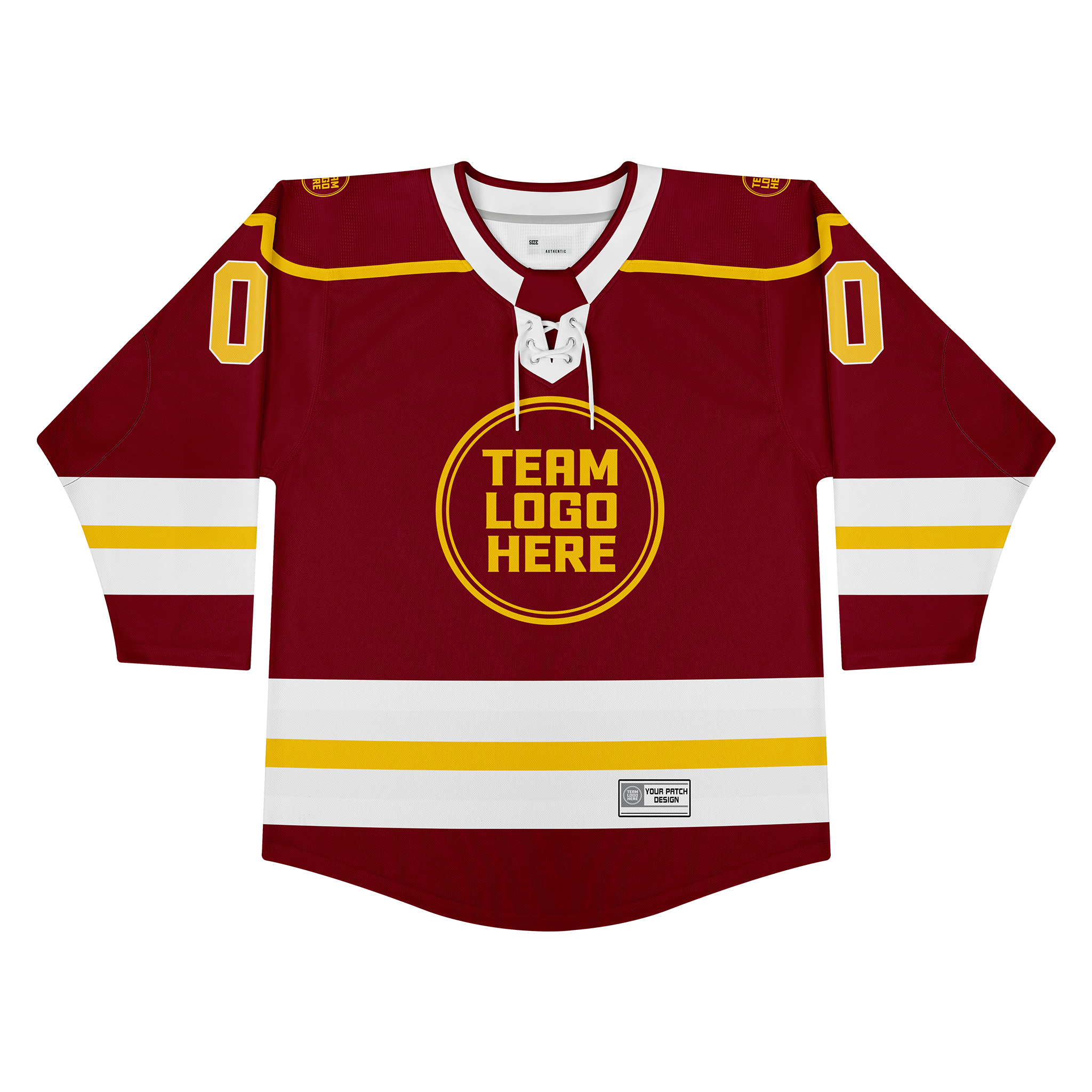 Custom Hockey Jersey Varsity Teamwear VT-202 MaroonGoldWhite