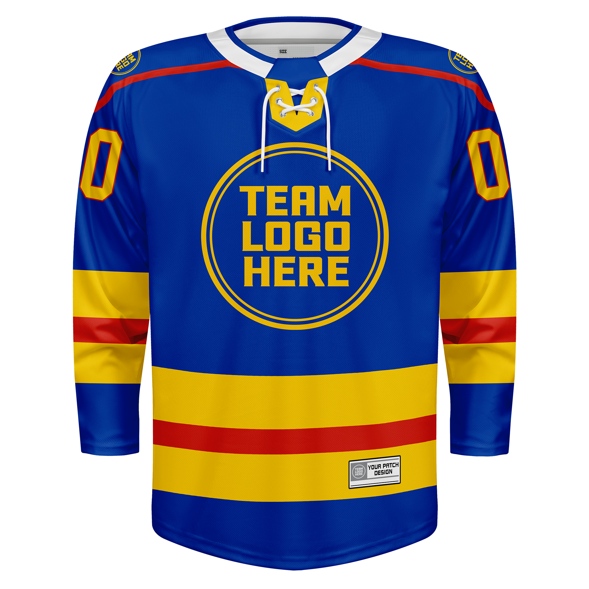 Custom Hockey Jersey Varsity Teamwear VT-202 RoyalYellowRed