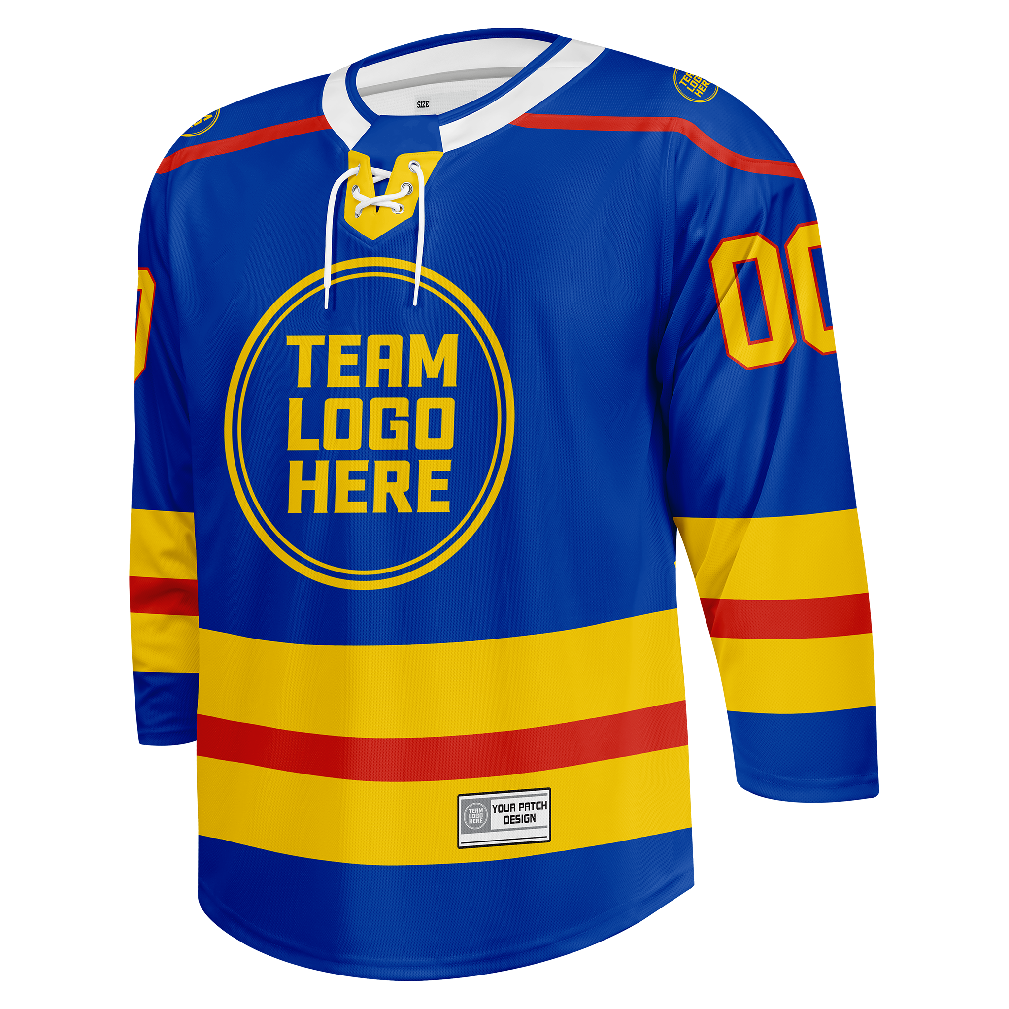 Custom Hockey Jersey Varsity Teamwear VT-202 RoyalYellowRed