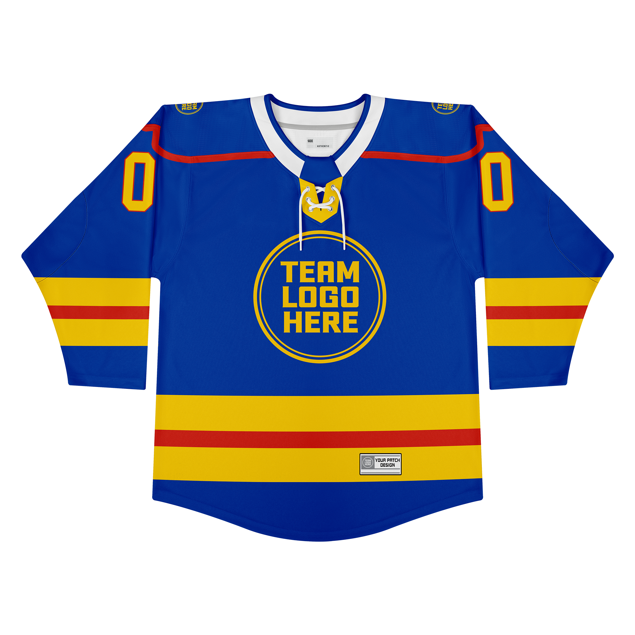 Custom Hockey Jersey Varsity Teamwear VT-202 RoyalYellowRed