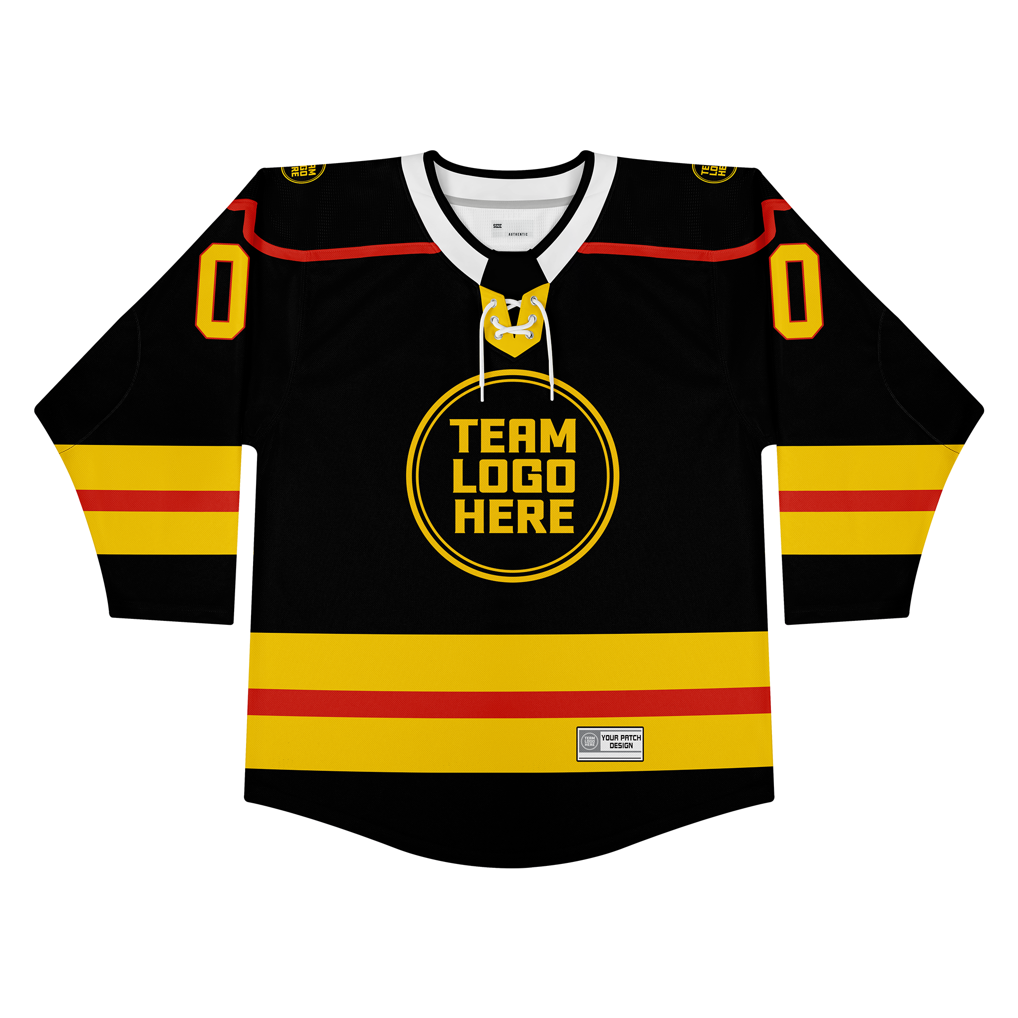 Custom Hockey Jersey Varsity Teamwear VT-202 BlackGoldRed