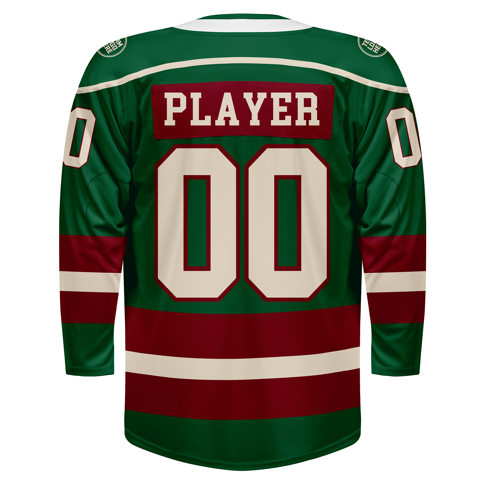 Custom Hockey Jersey Varsity Teamwear VT-202 ForestBeigeWine