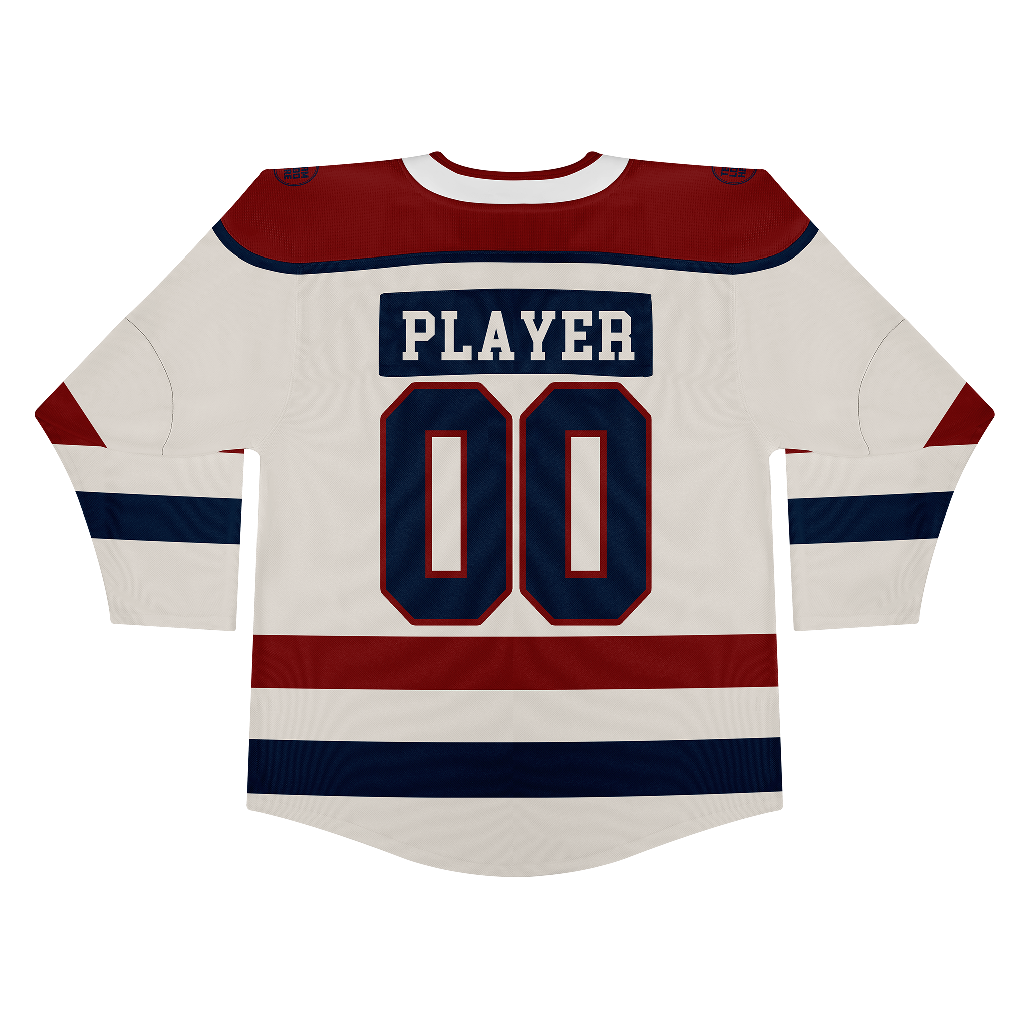 Custom Hockey Jersey Varsity Teamwear VT-208 BeigeBurgundyNavy