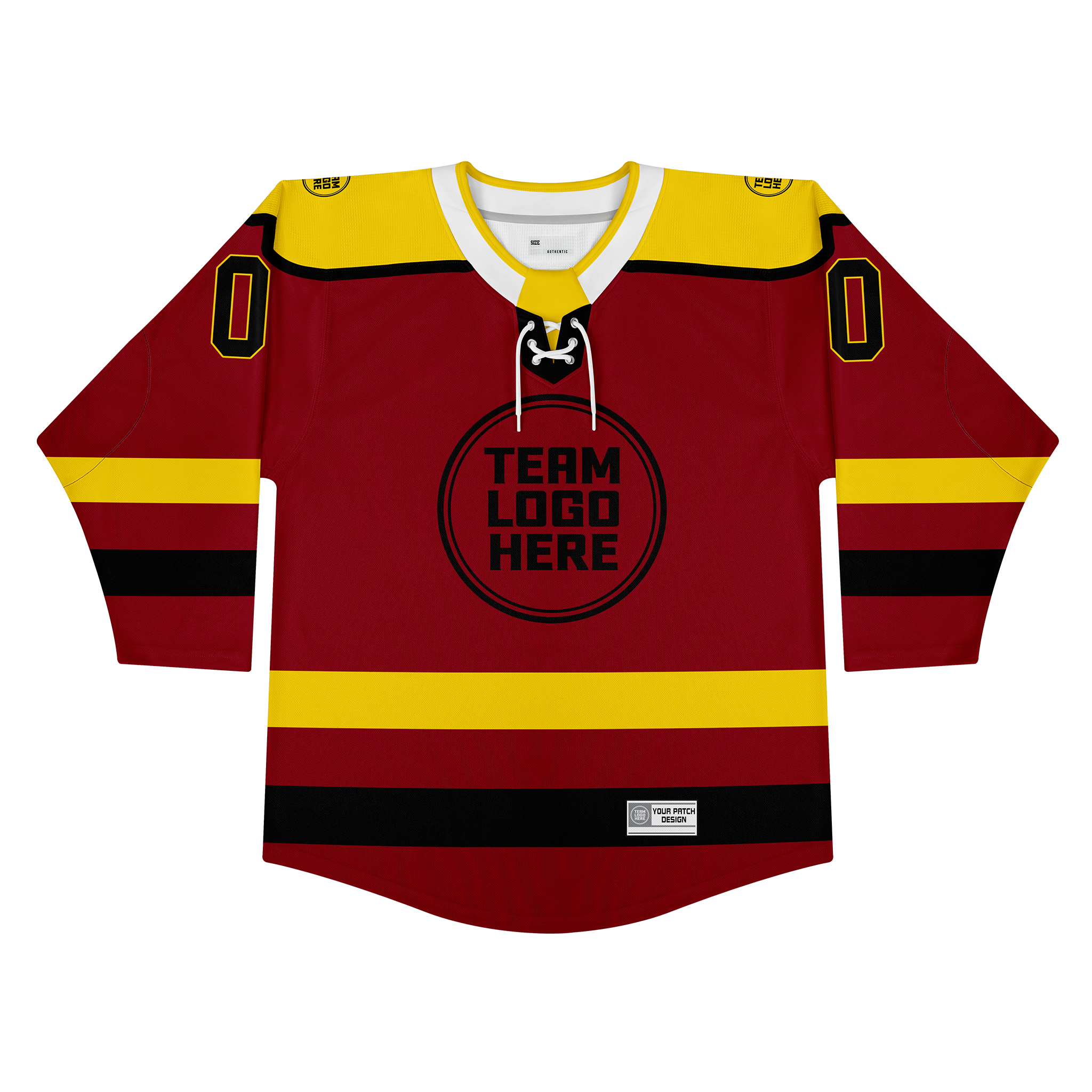 Custom Hockey Jersey Varsity Teamwear VT-208 RedYellowBlack