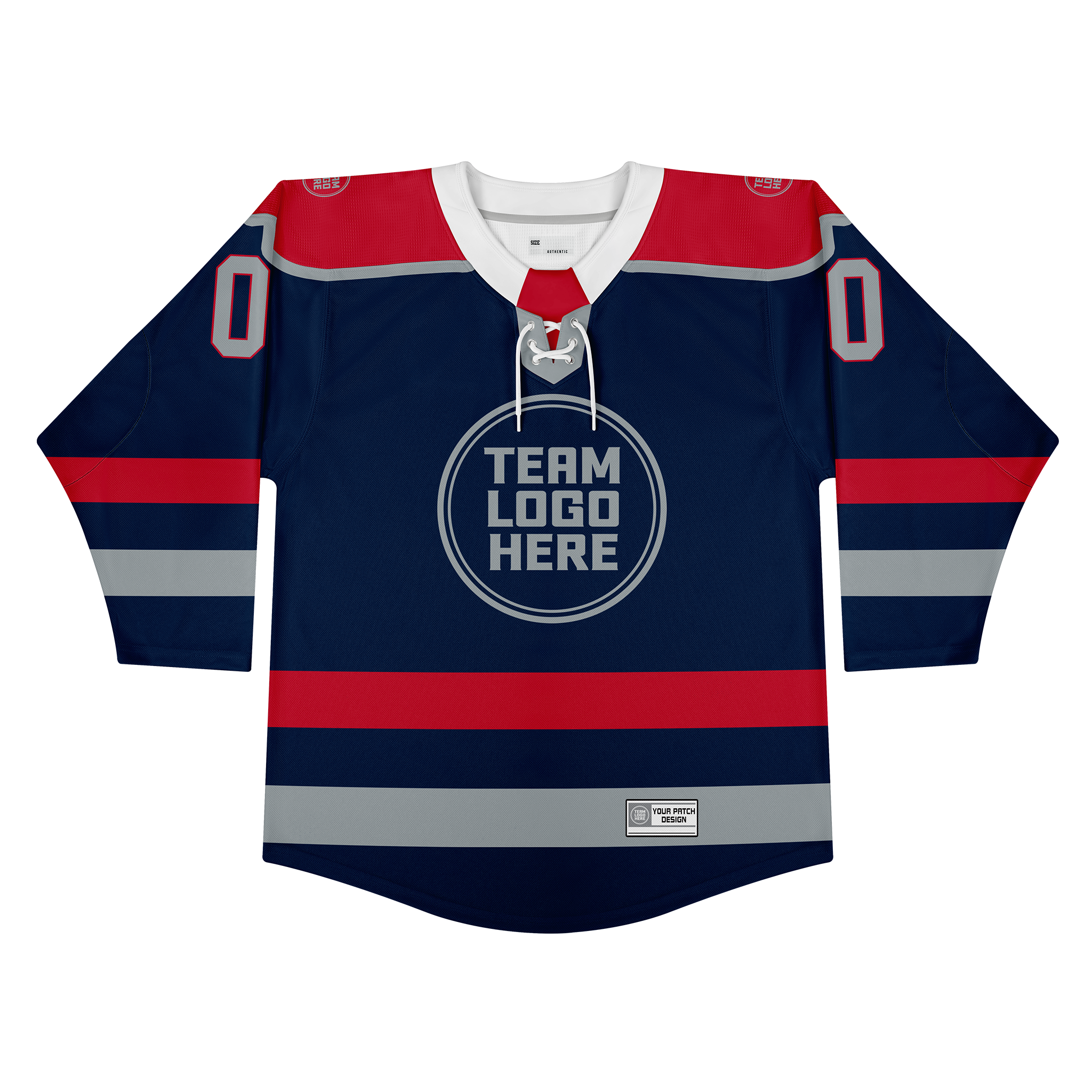 Custom Hockey Jersey Varsity Teamwear VT-208 SteelRedSilver