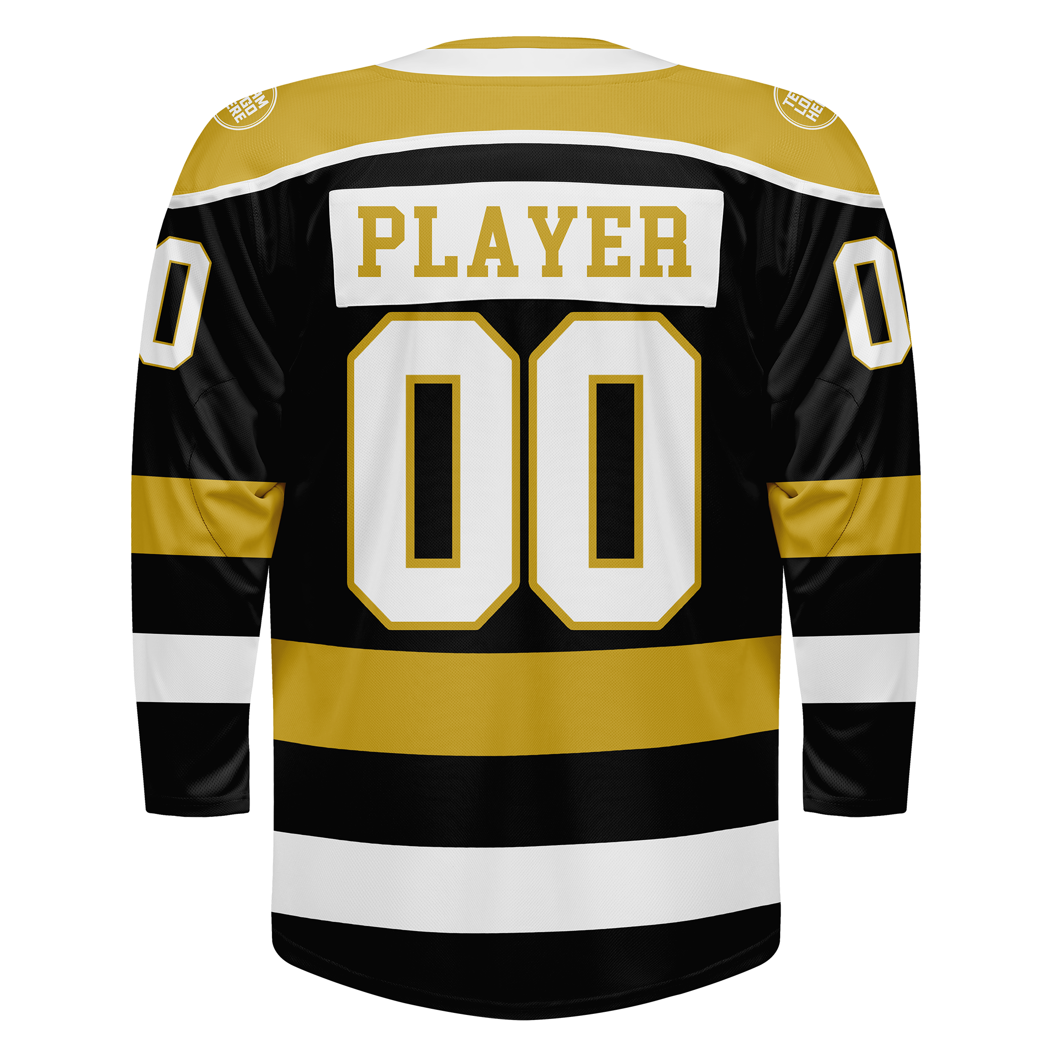 Custom Hockey Jersey Varsity Teamwear VT-208 BlackGoldWhite