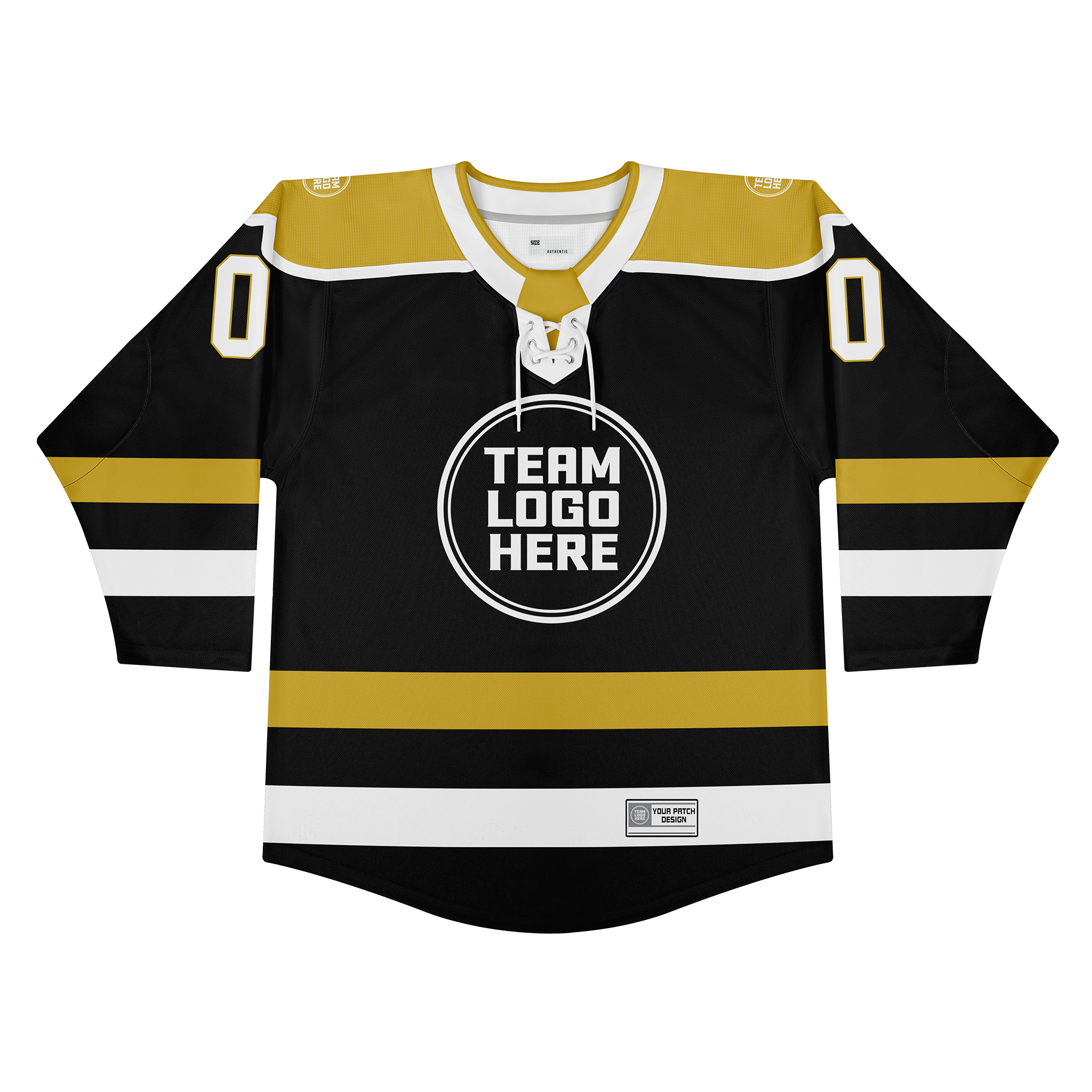 Custom Hockey Jersey Varsity Teamwear VT-208 BlackGoldWhite