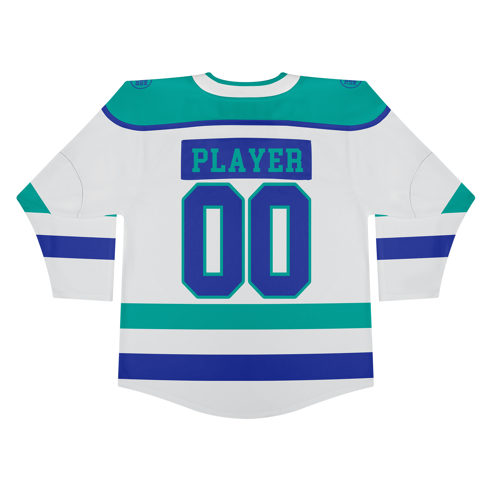 Custom Hockey Jersey Varsity Teamwear VT-208 WhiteTealIndigo
