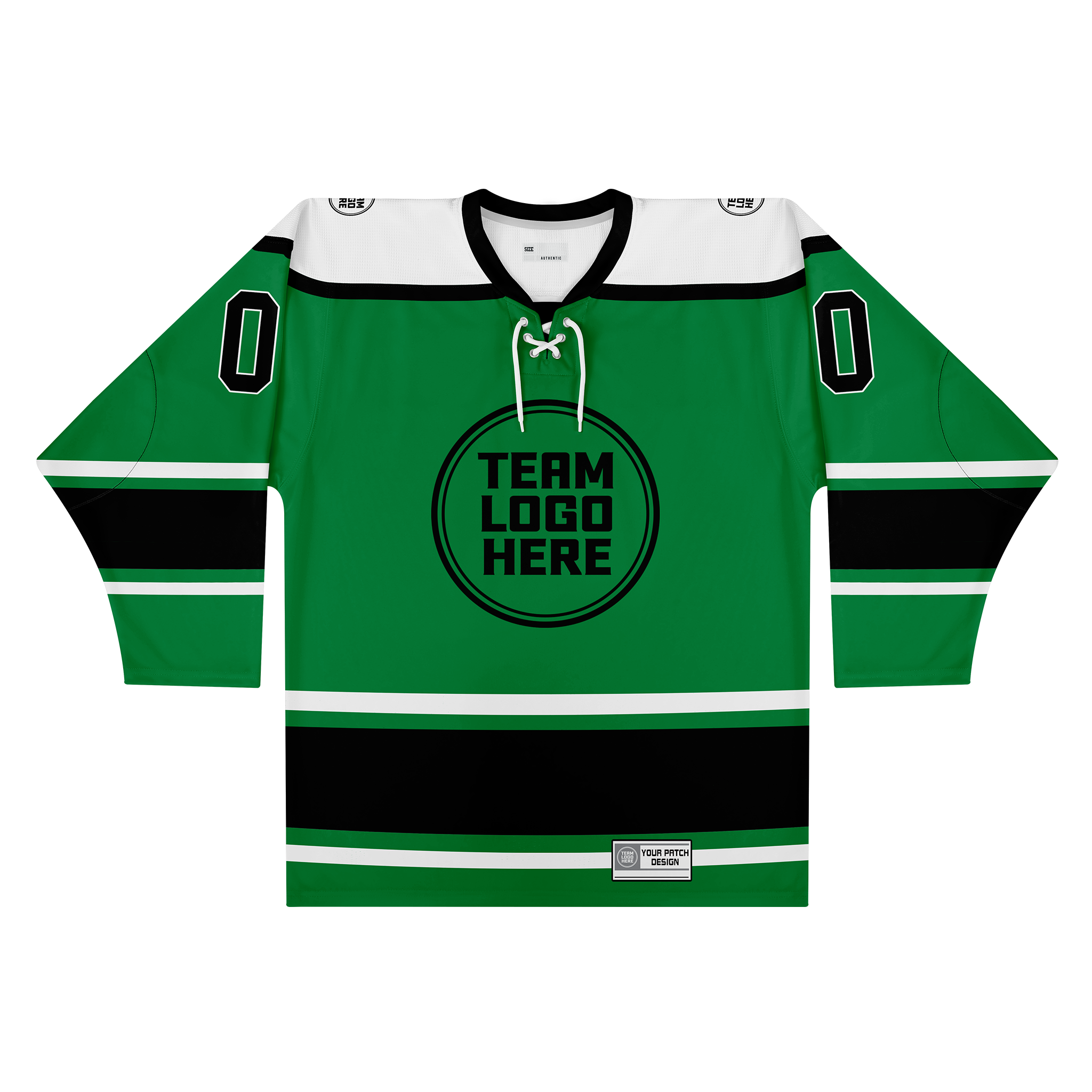 Custom Hockey Jersey Varsity Teamwear VT-301 GreenBlackWhite