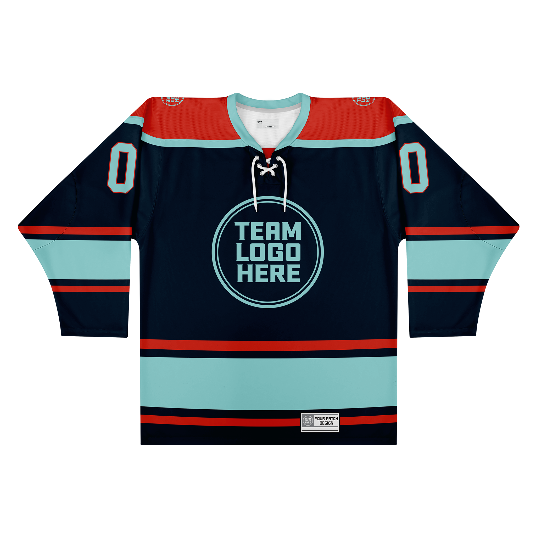 Custom Hockey Jersey Varsity Teamwear VT-301 TealIceRed