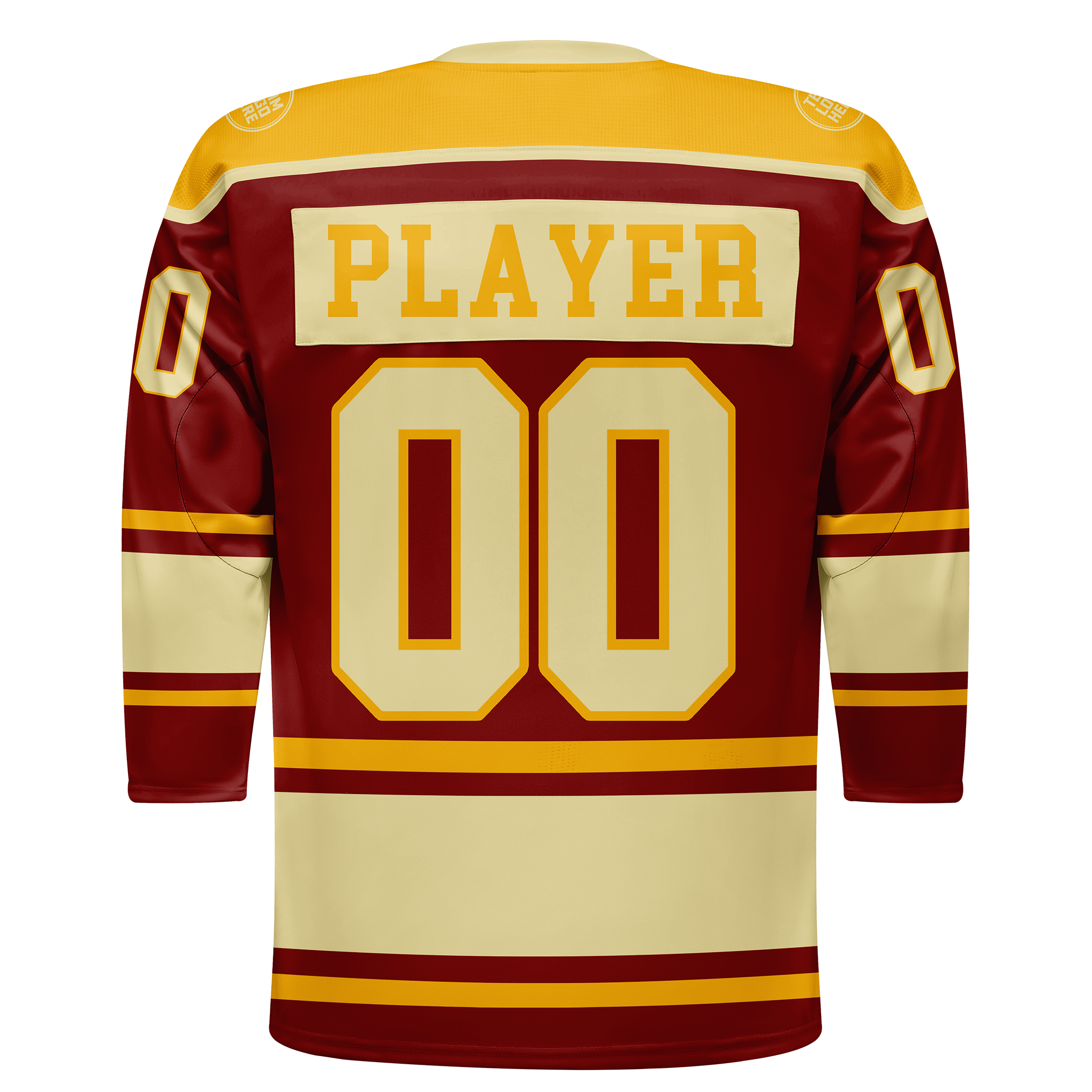 Custom Hockey Jersey Varsity Teamwear VT-301 MaroonGoldBeige
