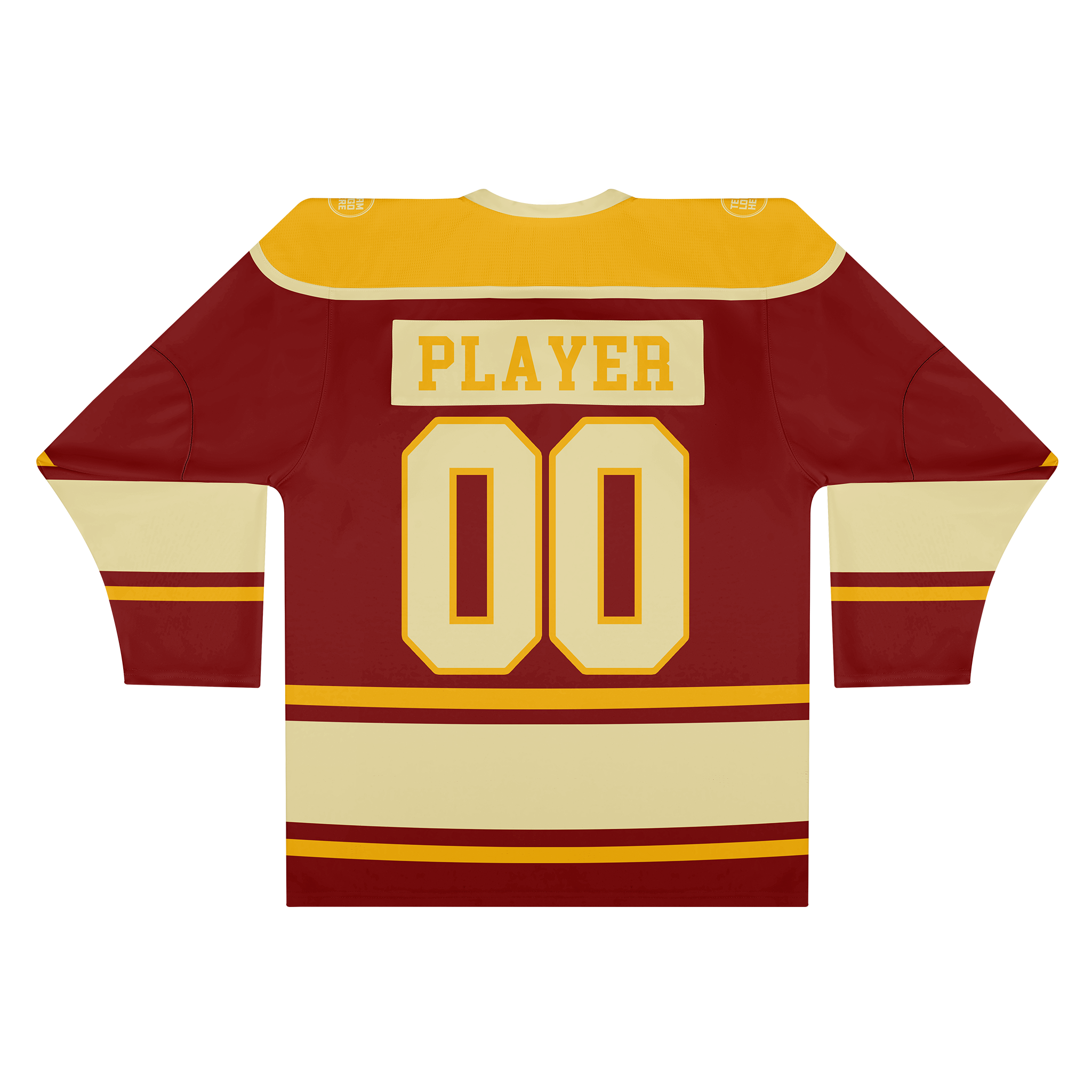 Custom Hockey Jersey Varsity Teamwear VT-301 MaroonGoldBeige