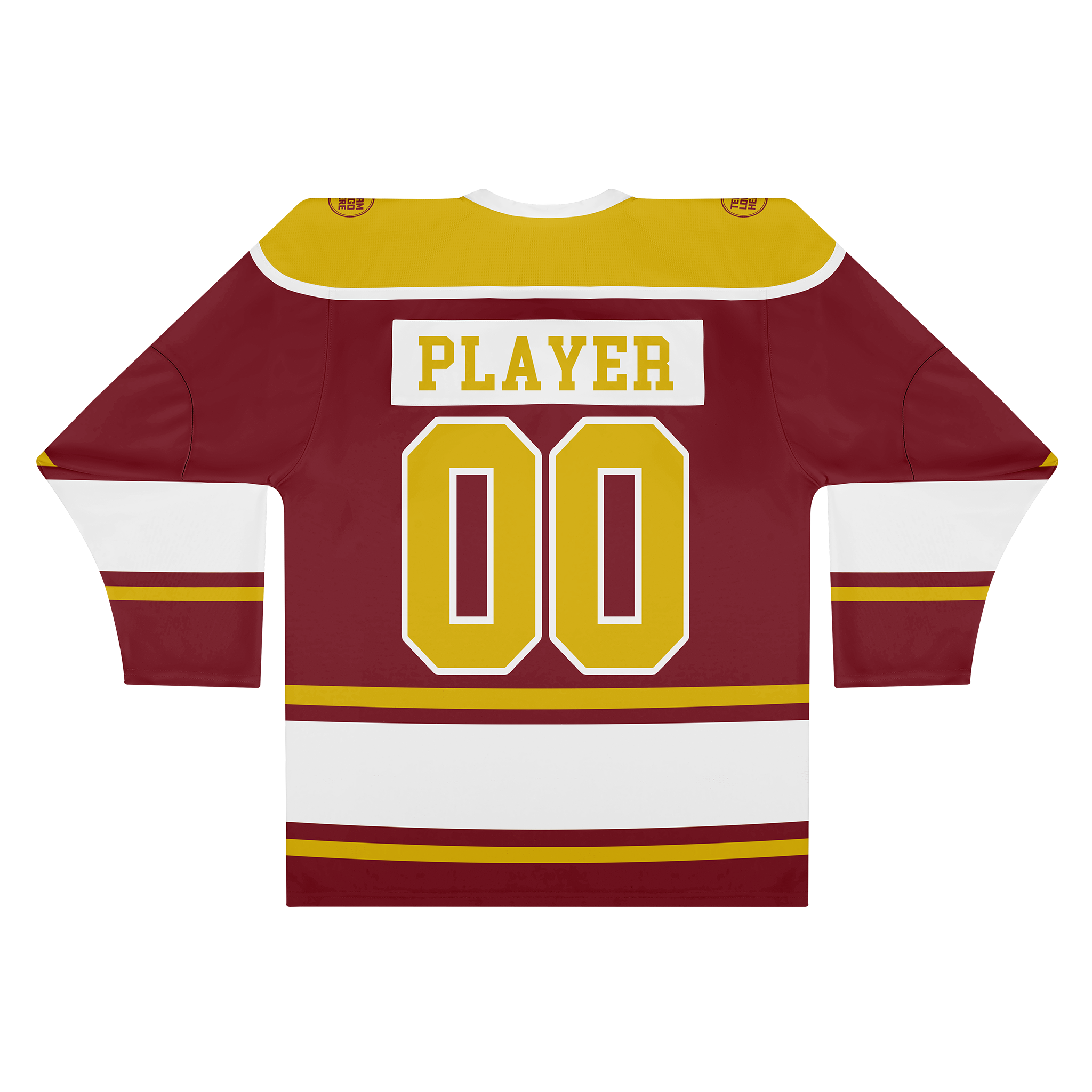 Custom Hockey Jersey Varsity Teamwear VT-301 BurgundyWhiteGold