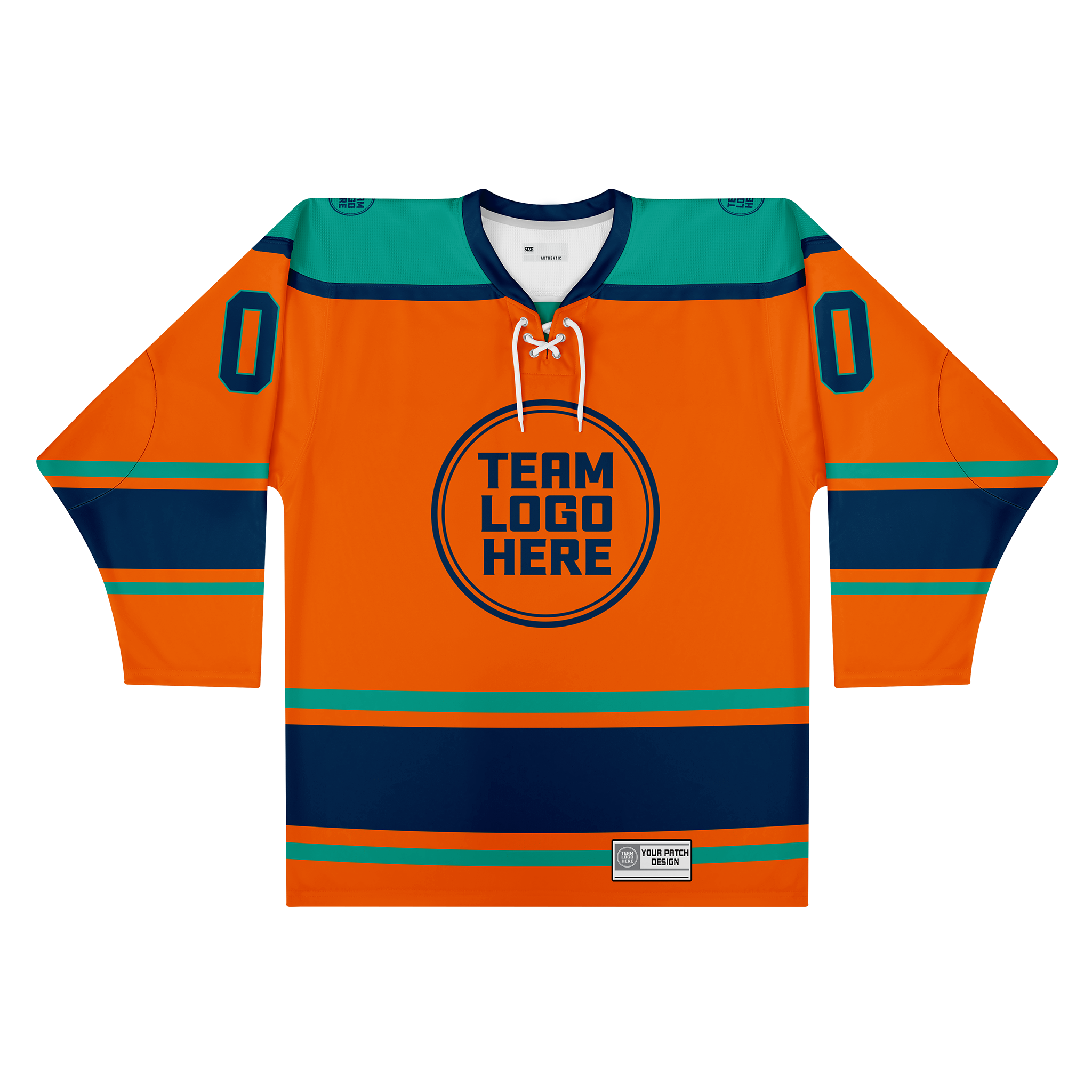 Custom Hockey Jersey Varsity Teamwear VT-301 OrangeBlueTeal