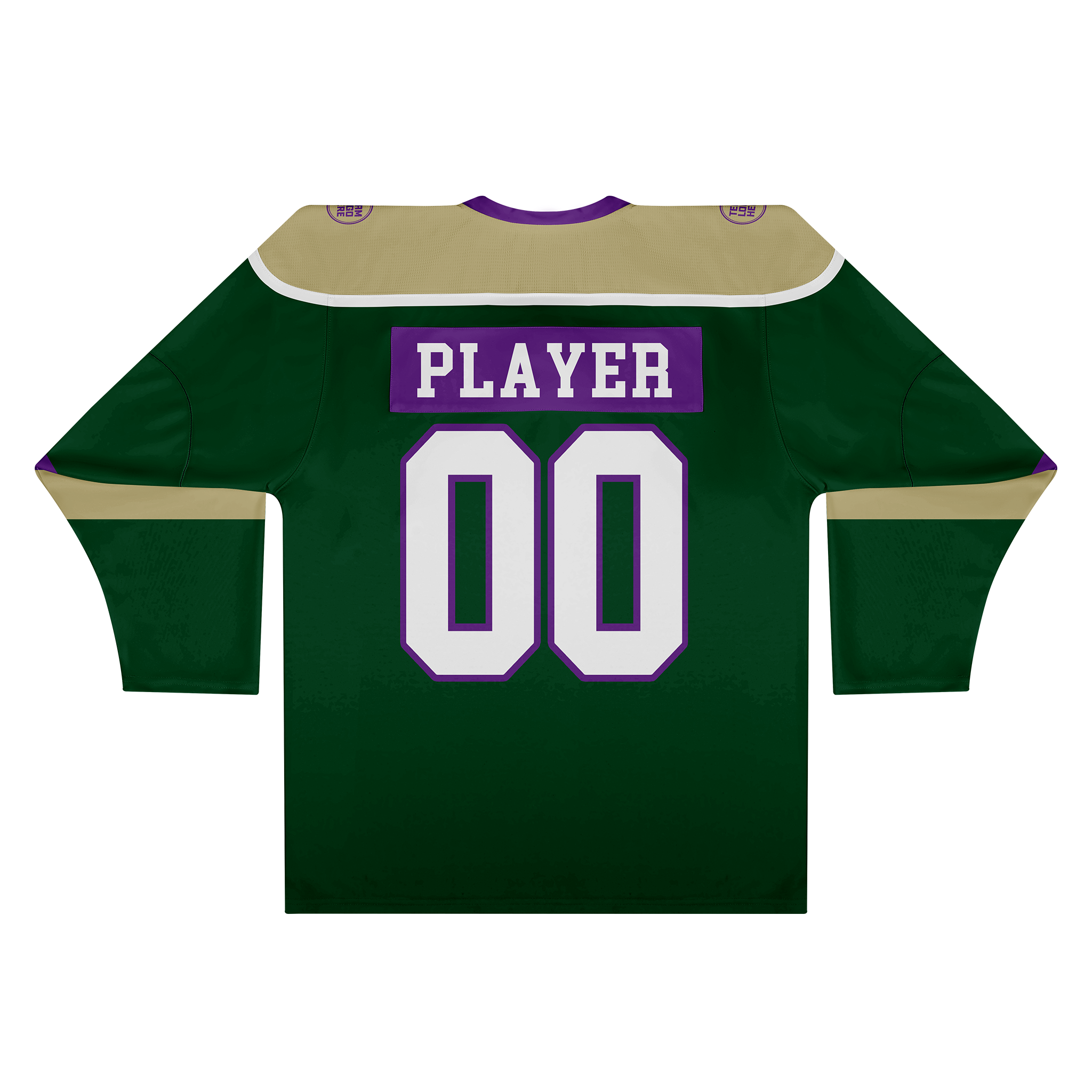 Custom Hockey Jersey Varsity Teamwear VT-302 ForestGoldWhitePurple