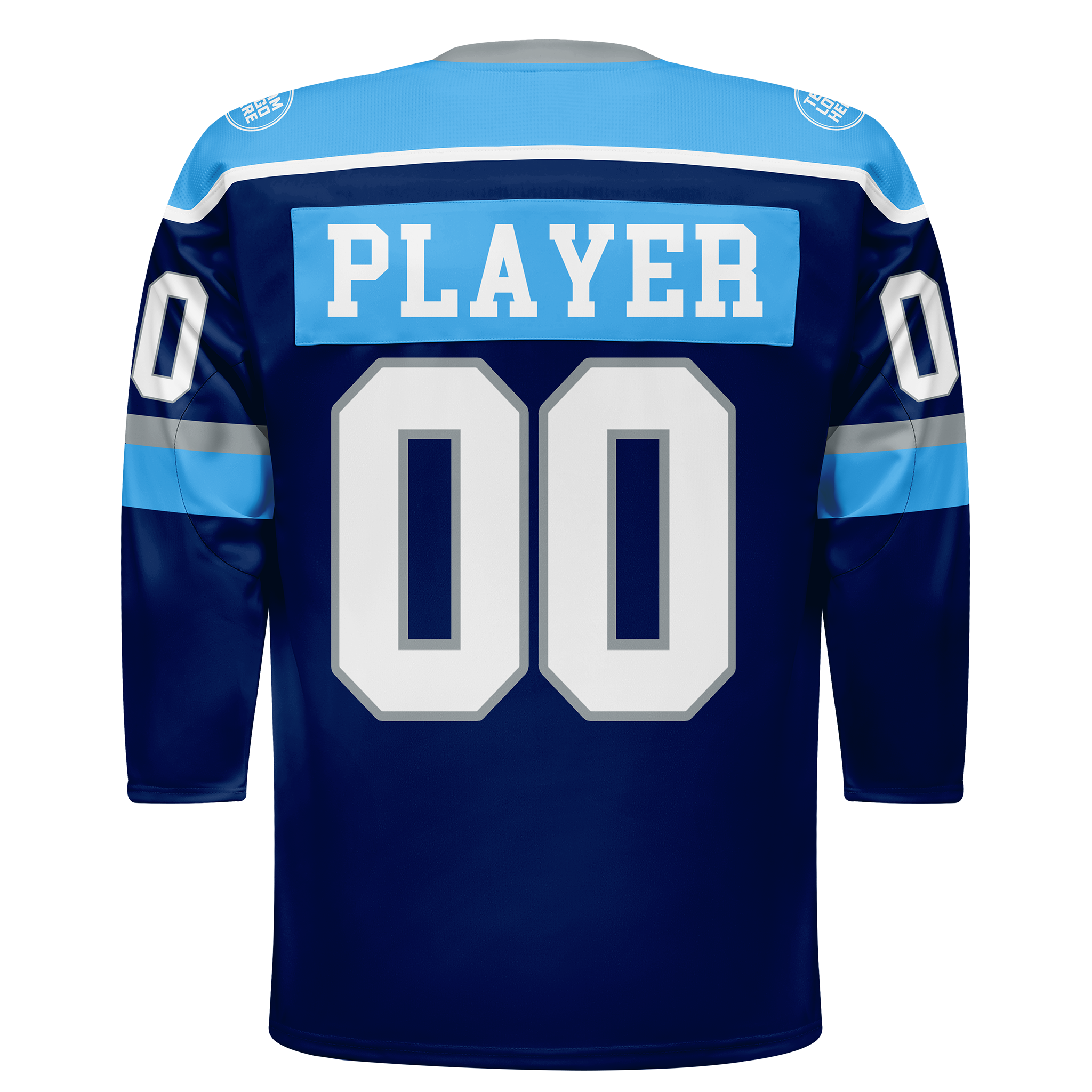 Custom Hockey Jersey Varsity Teamwear VT-302 NavySkyWhiteSilver