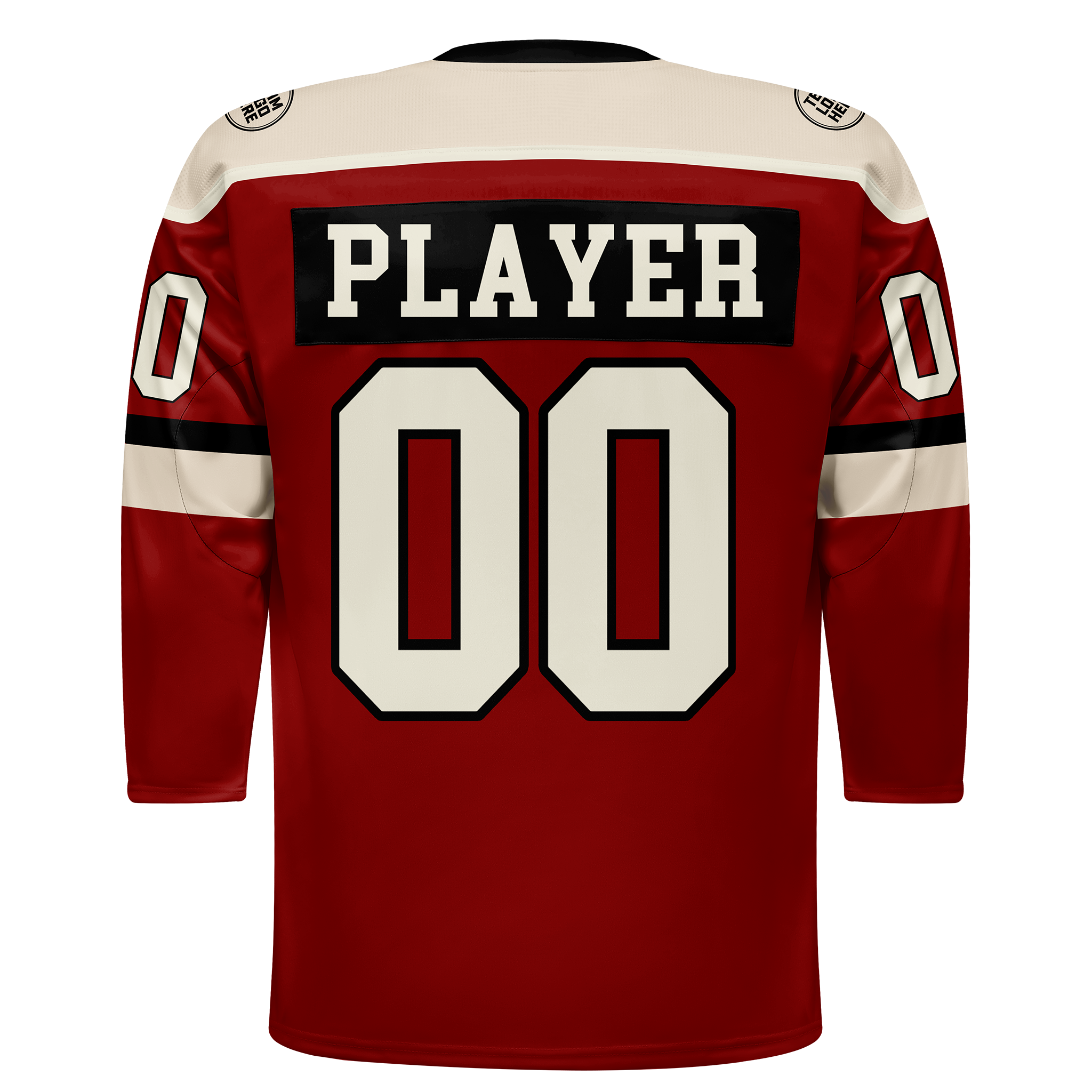 Custom Hockey Jersey Varsity Teamwear VT-302 RedSandBeigeBlack