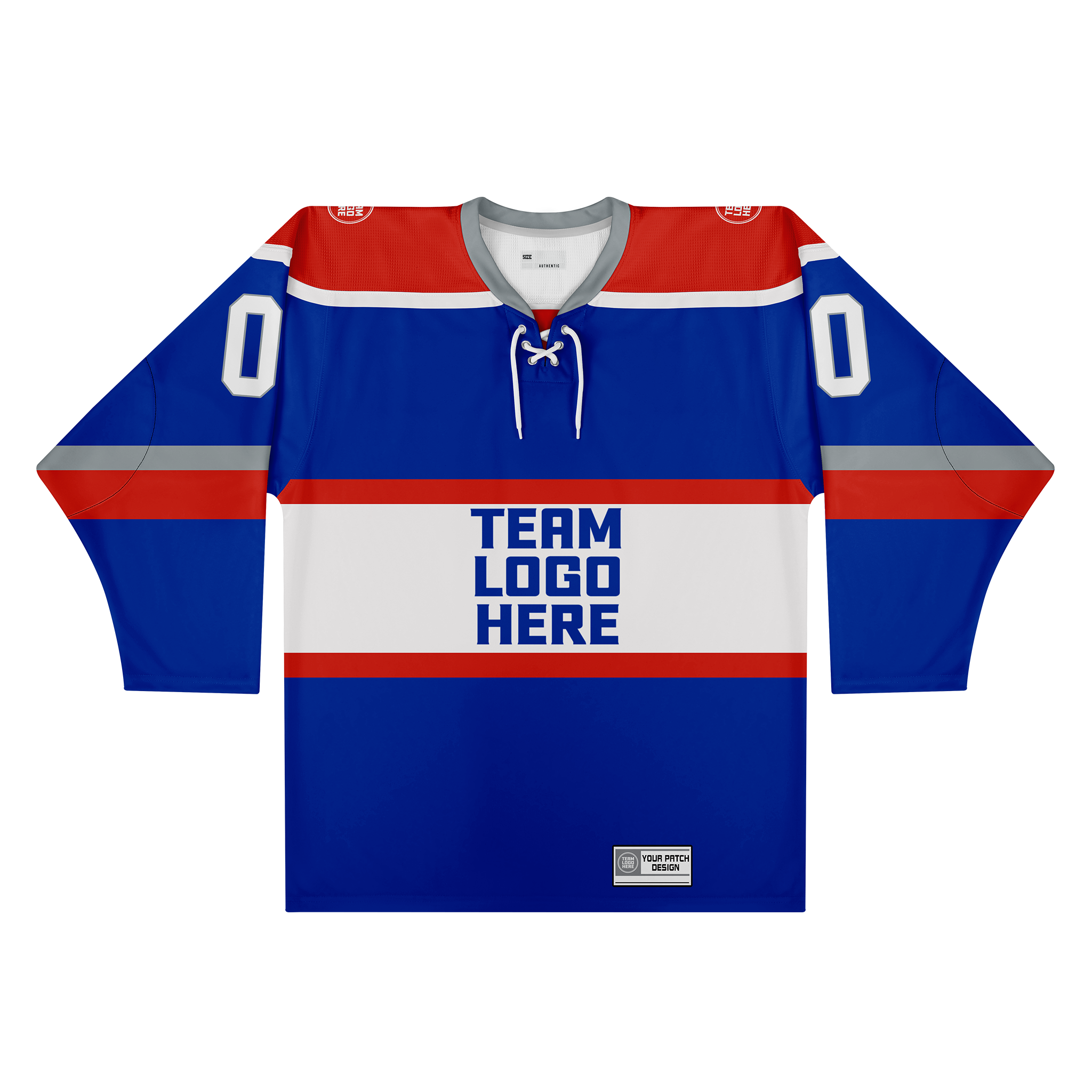 Custom Hockey Jersey Varsity Teamwear VT-302 RoyalRedWhiteGrey