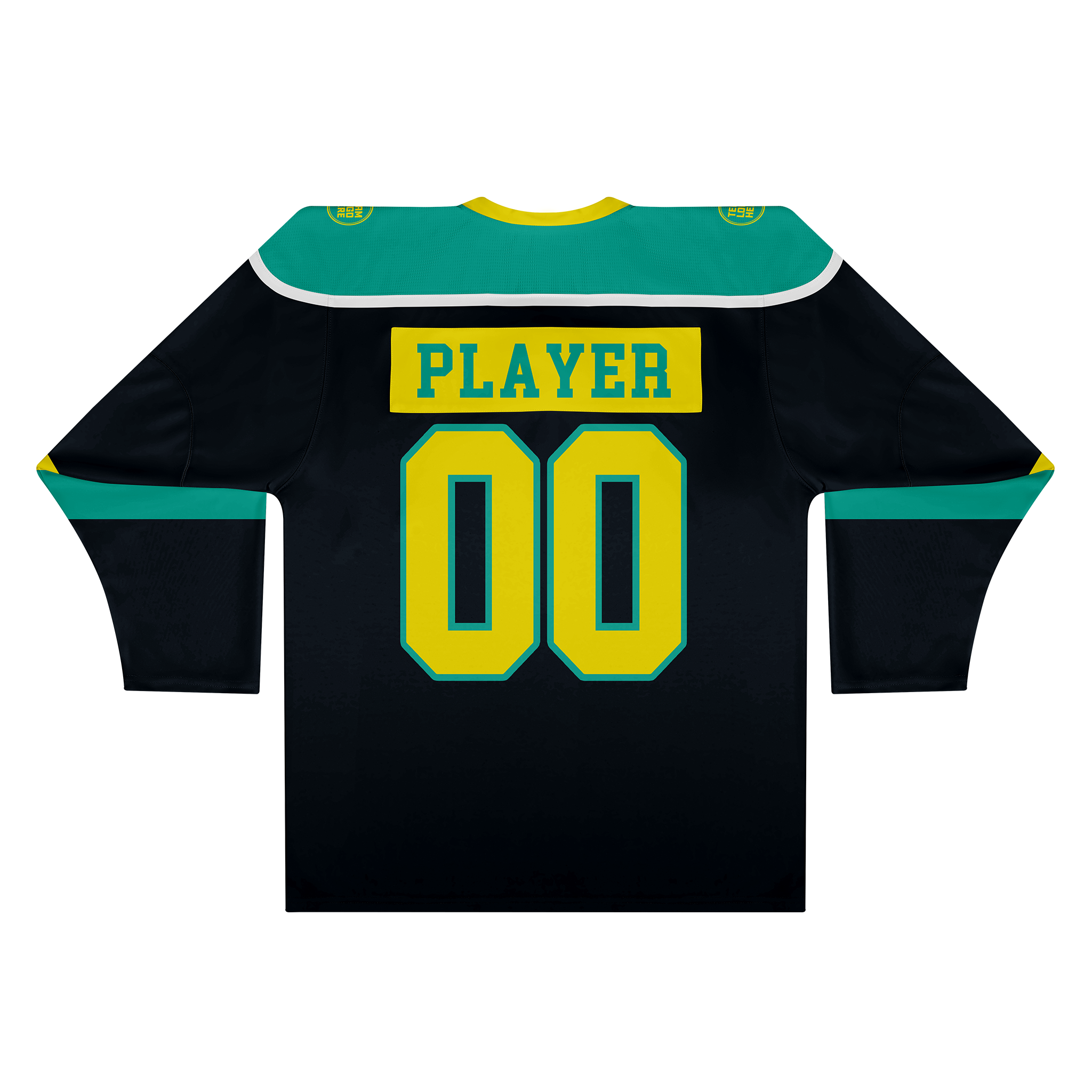 Custom Hockey Jersey Varsity Teamwear VT-302 BlackTealGreyYellow