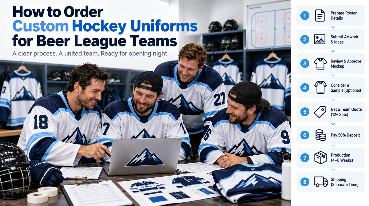 How to Order Custom Hockey Uniforms for Beer League Teams
