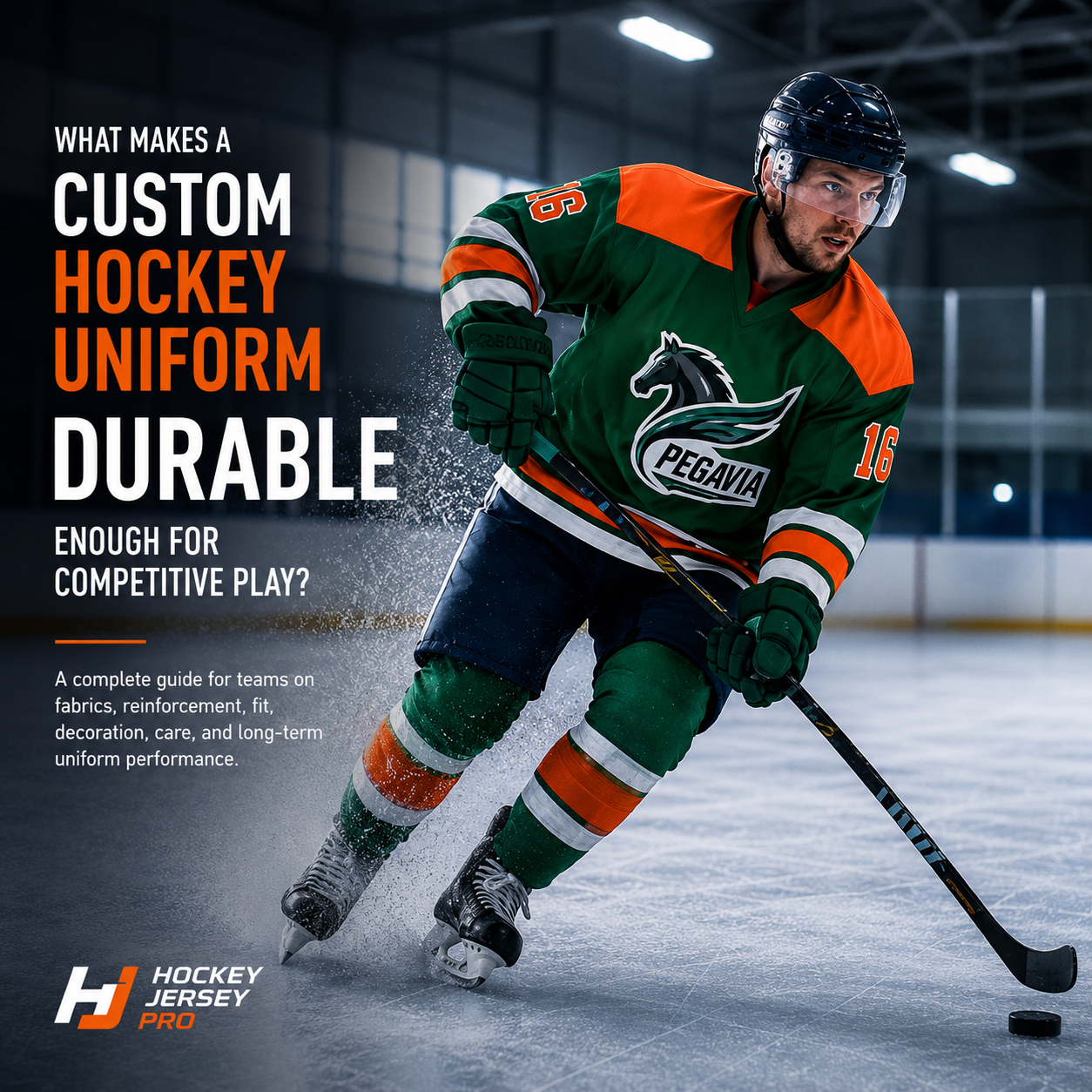 Durable custom hockey uniform for competitive ice hockey teams