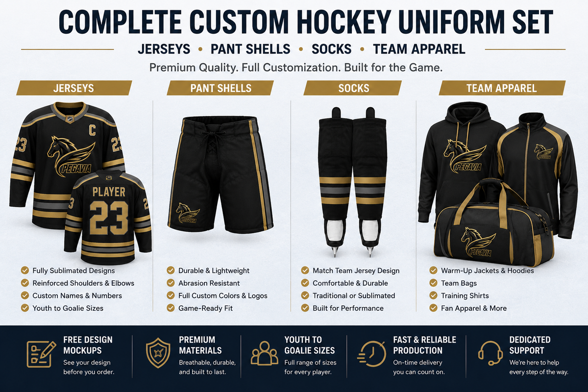 Catalog Overview of Custom Ice Hockey Uniform Lines for Teams