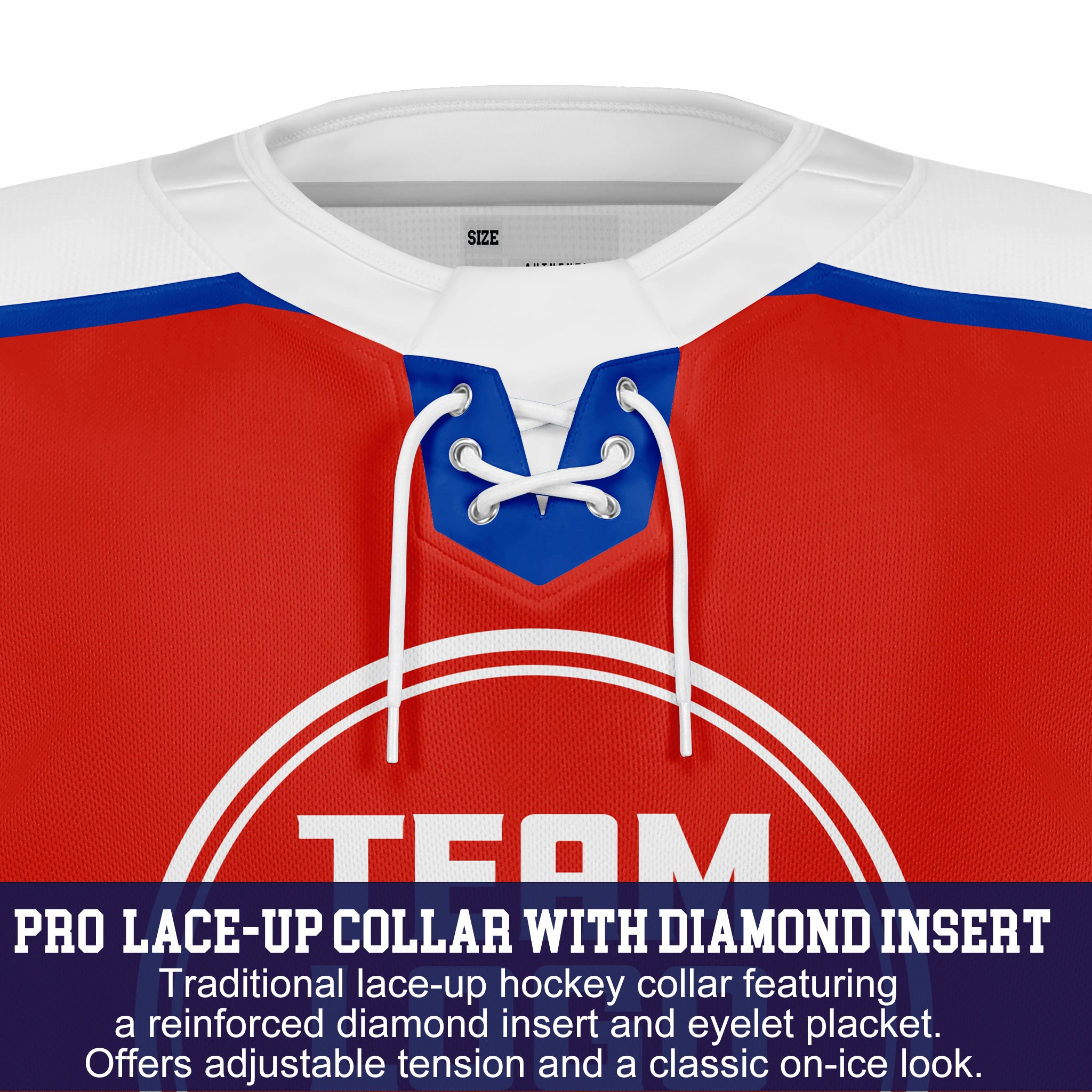 Custom Hockey Jersey Varsity Teamwear  VT-208 RedWhiteBlue