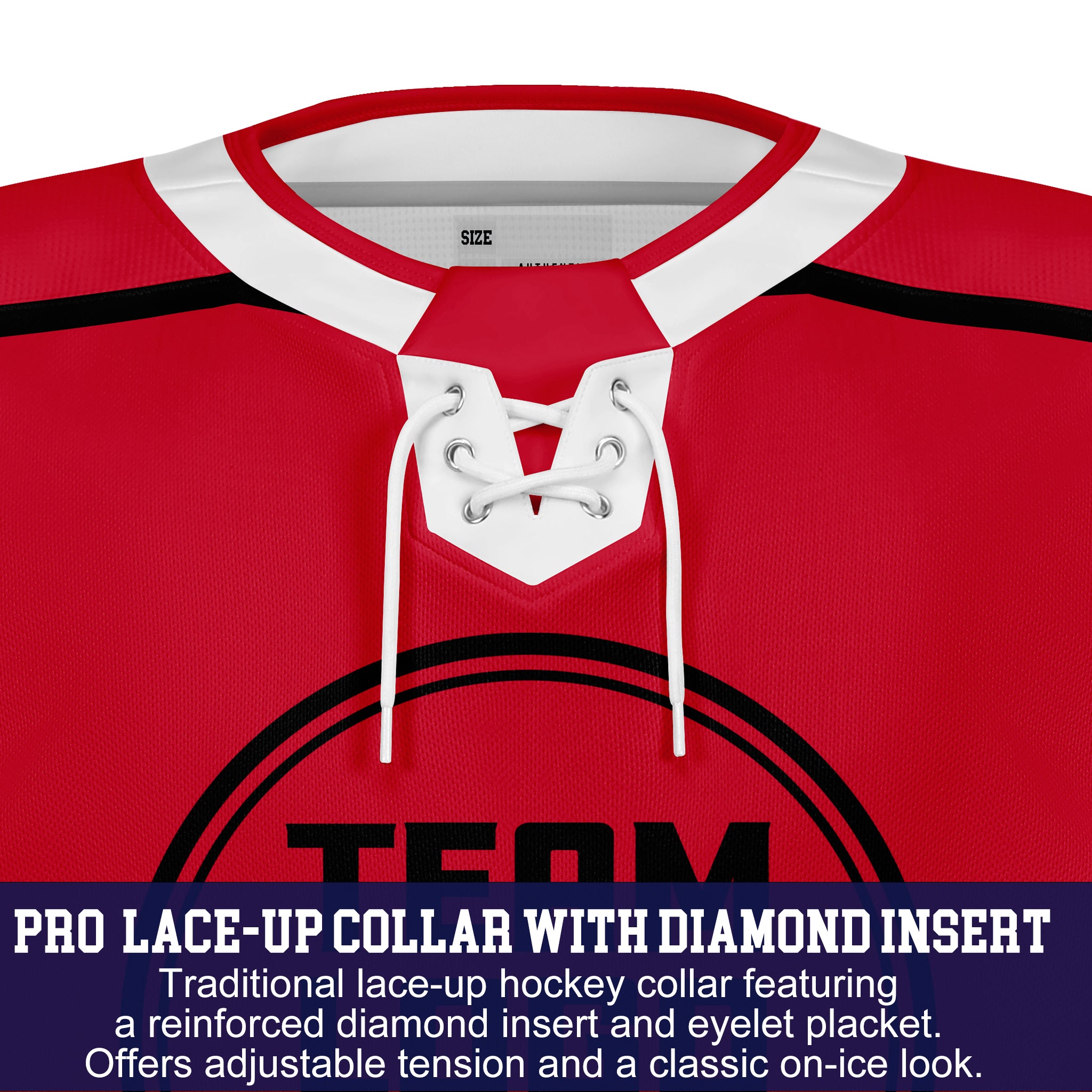 Custom Hockey Jersey Varsity Teamwear  VT-202 RedBlackWhite