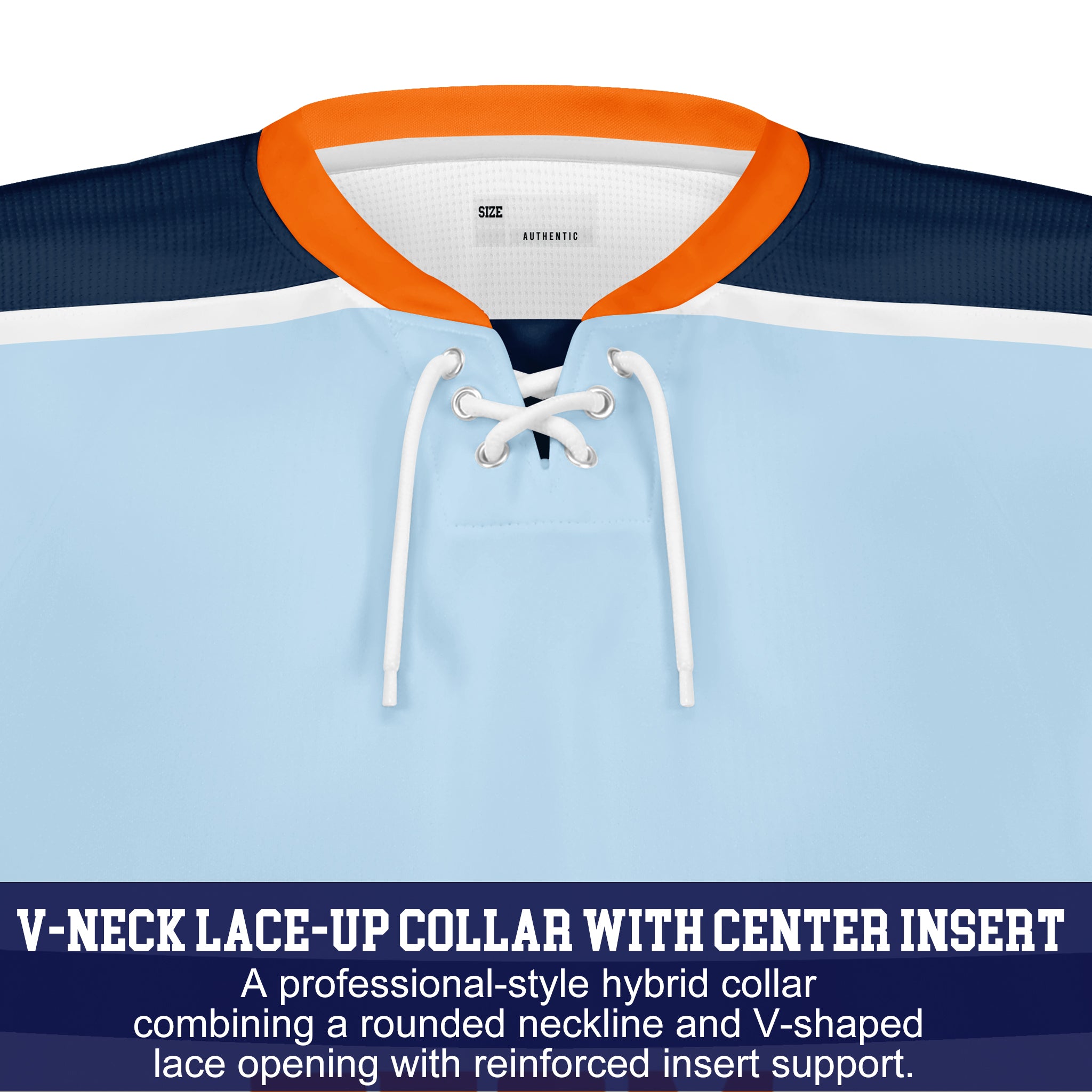 Custom Hockey Jersey Varsity Teamwear  VT-302 IceNavyWhiteOrange