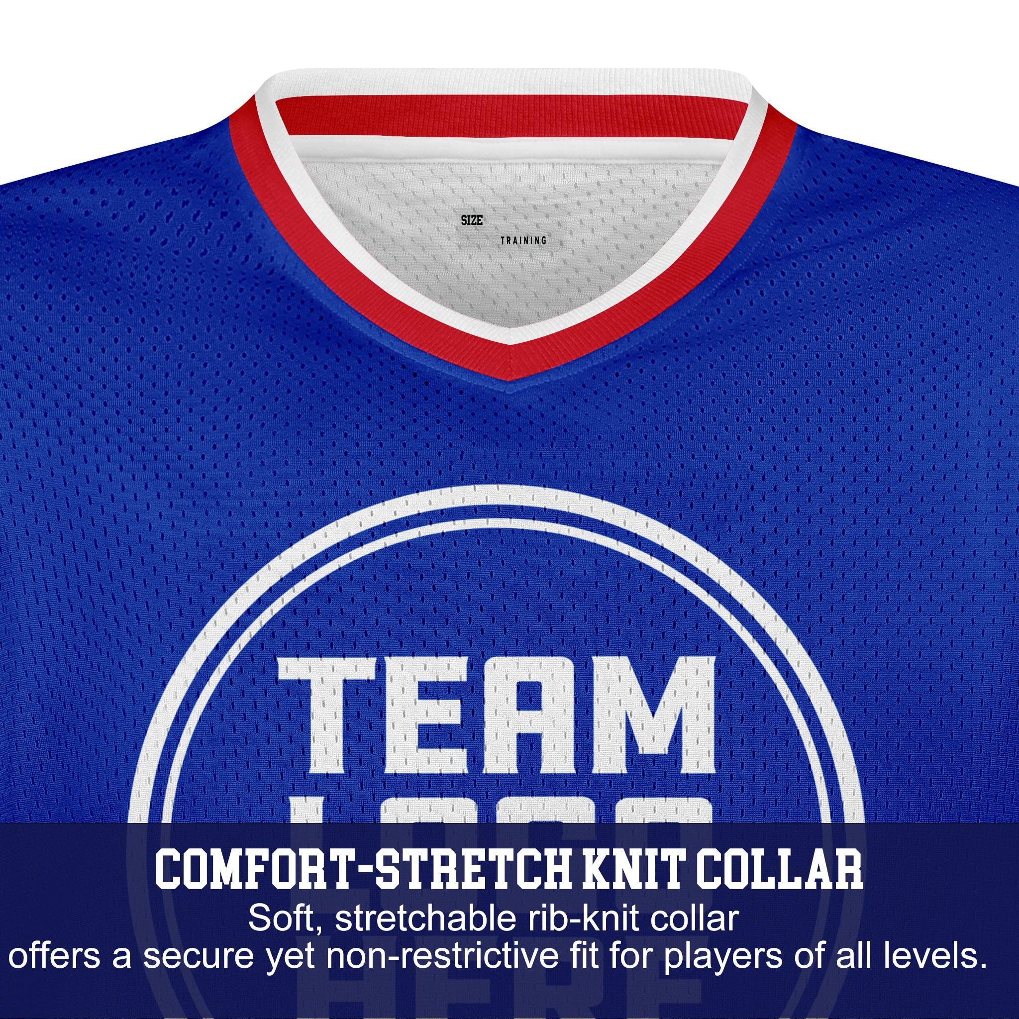 Custom Hockey Jersey Practice  PS-107 RoyalRedWhite