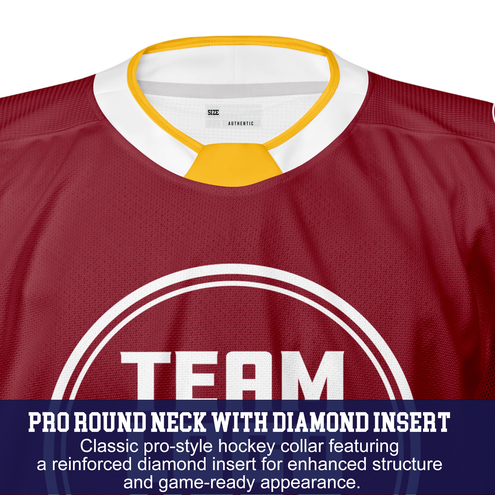 Custom Hockey Jersey Elite Pro  EP-201 MaroonGoldWhite