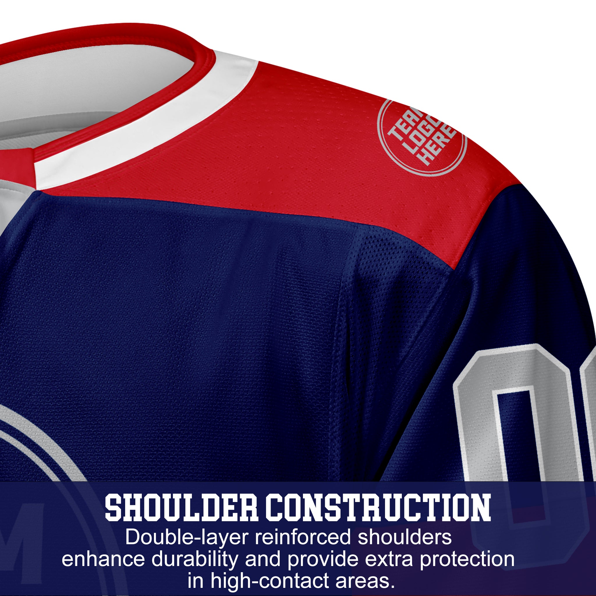 Custom Hockey Jersey Elite Pro  EP-105 NavyRedWhiteSilver