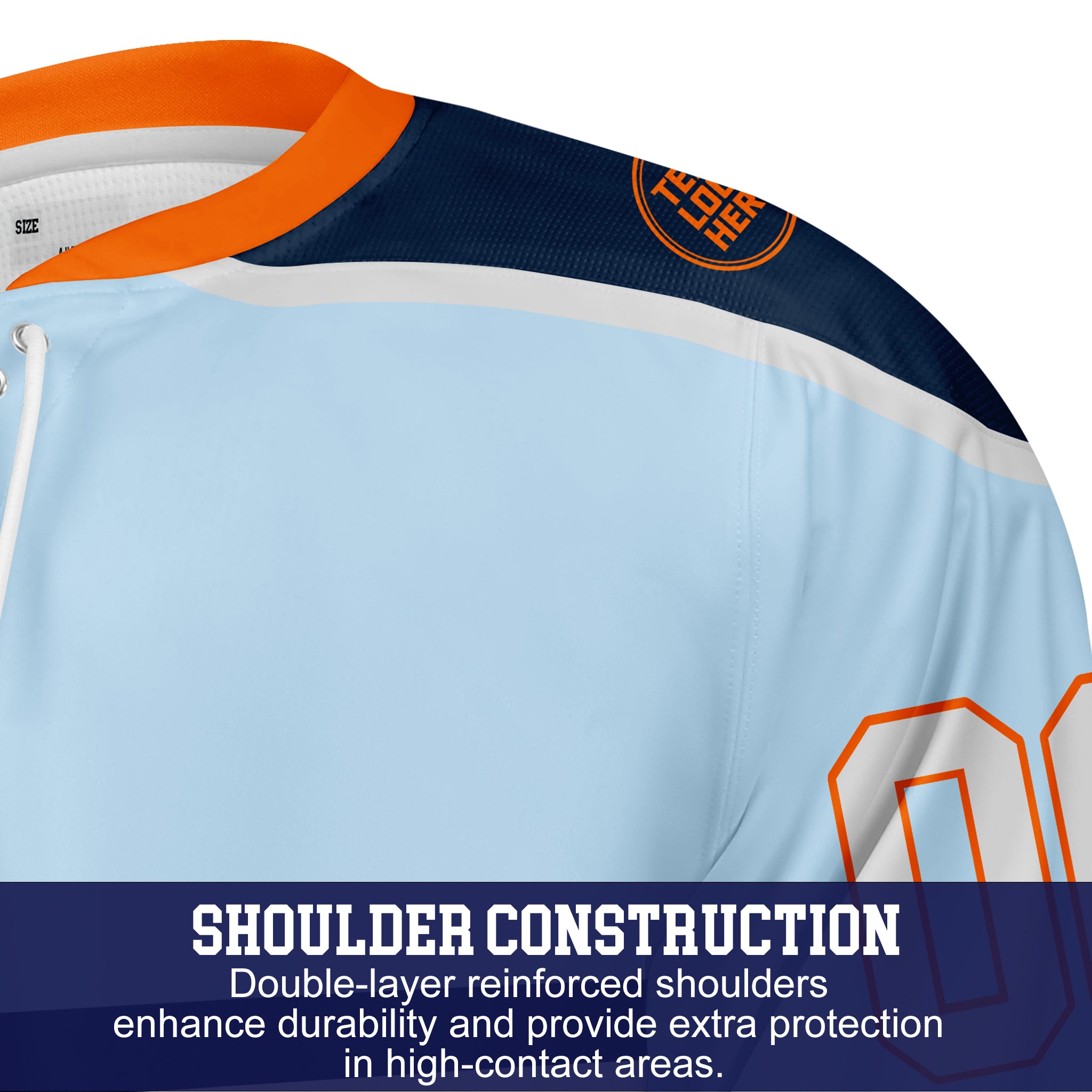 Custom Hockey Jersey Varsity Teamwear  VT-302 IceNavyWhiteOrange
