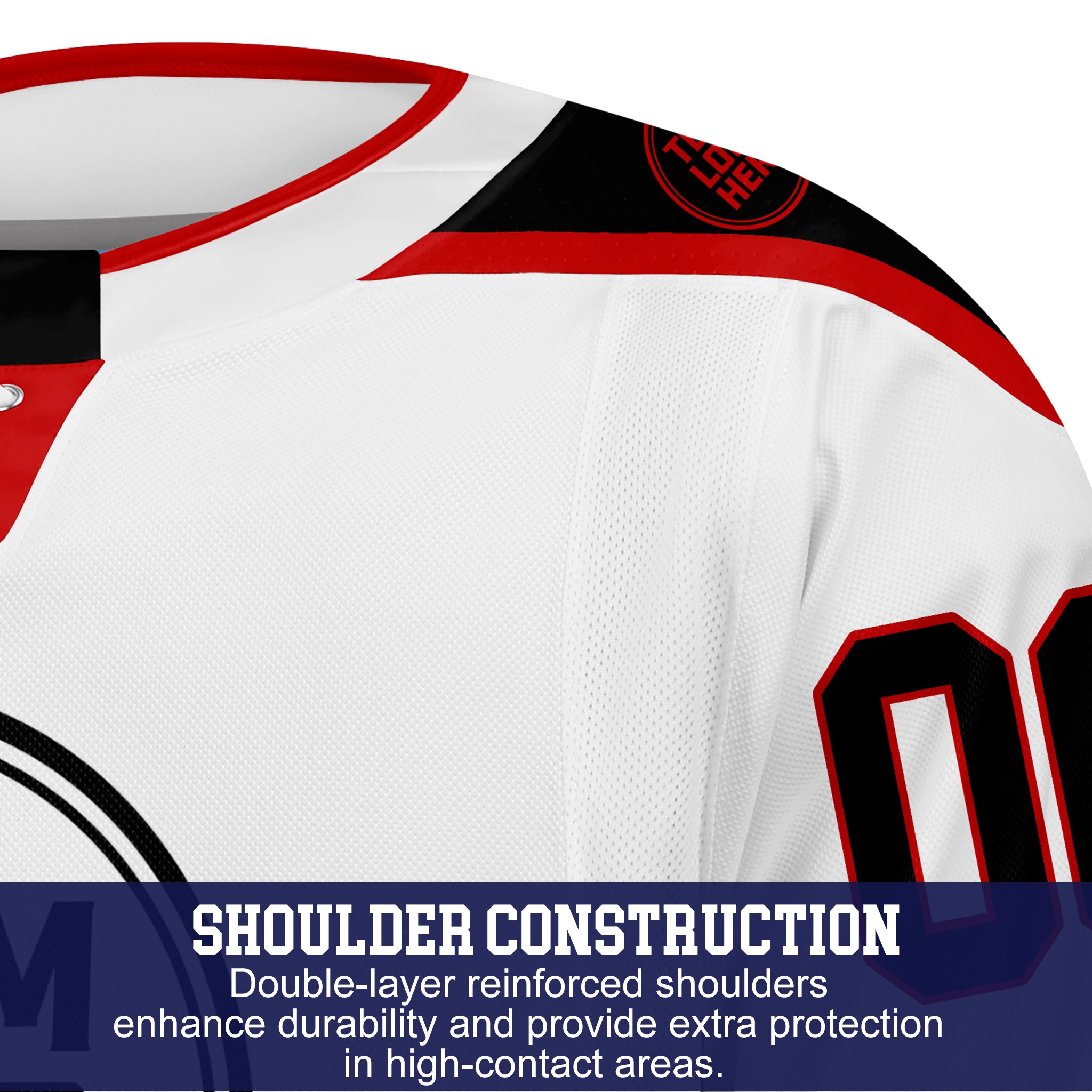 Custom Hockey Jersey Elite Pro  EP-302 WhiteBlackRed