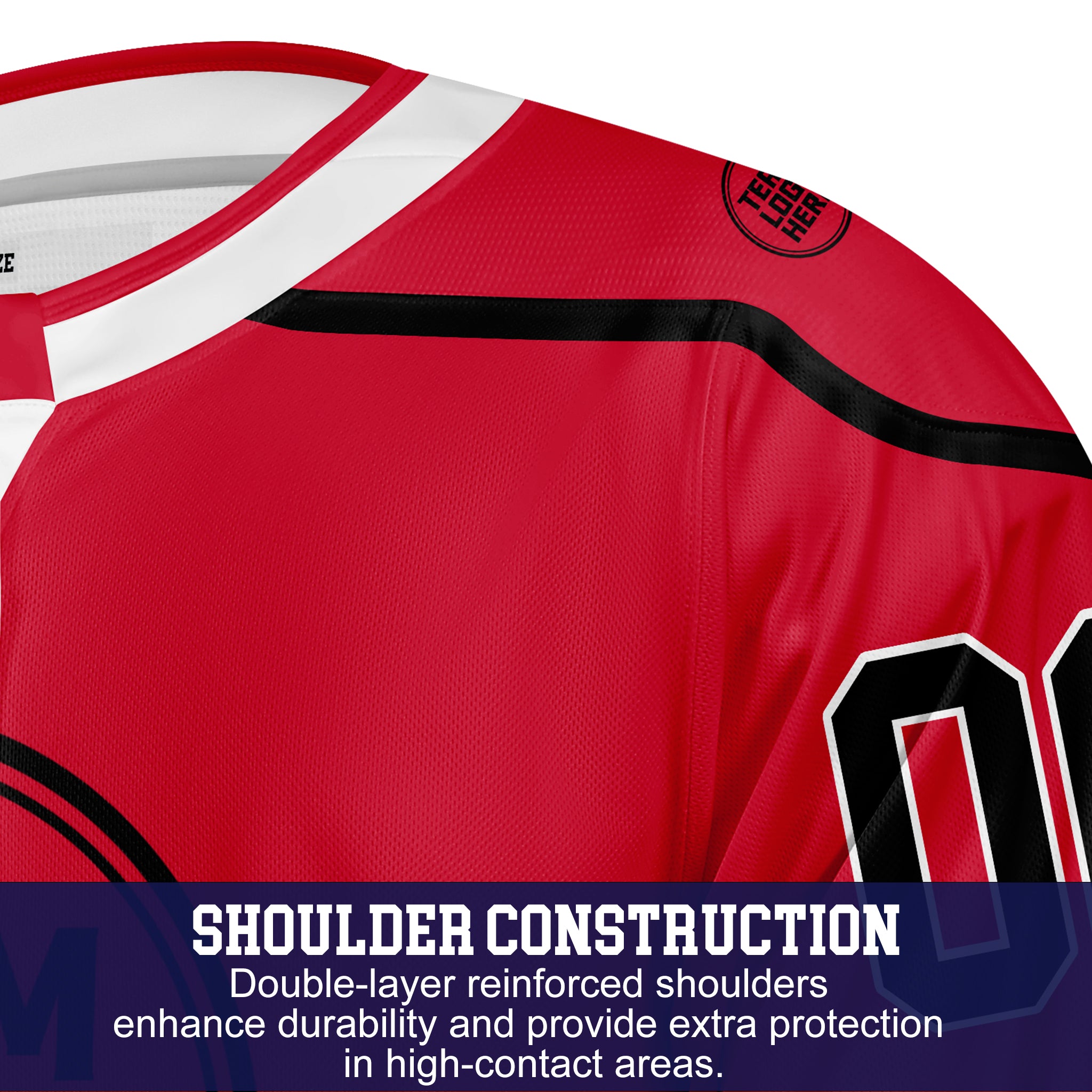 Custom Hockey Jersey Varsity Teamwear  VT-202 RedBlackWhite