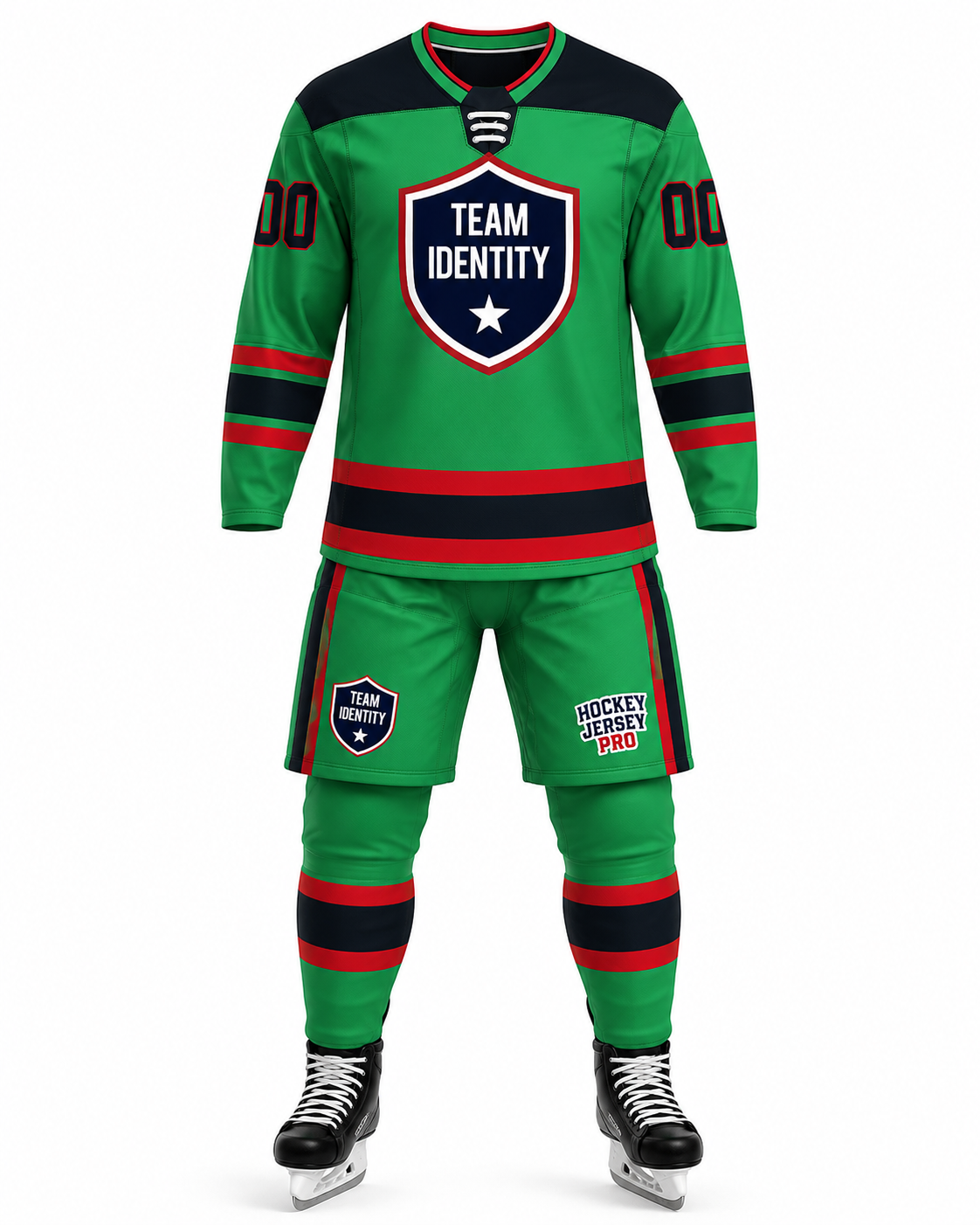 Emerald Strike Custom Hockey Uniform Set